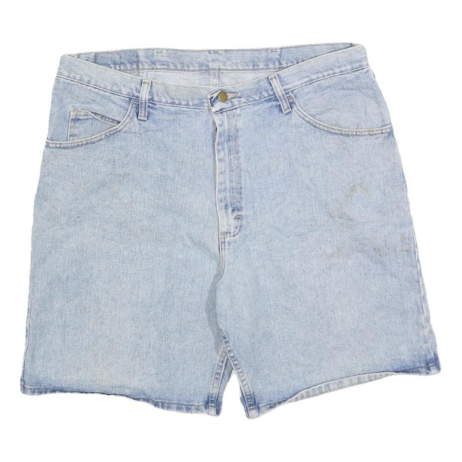 WRANGLER Mens Shorts Blue Casual Denim XL W38 Cotton Blend Lightweight Refurbished - N/A refurbished available on Cerqular
