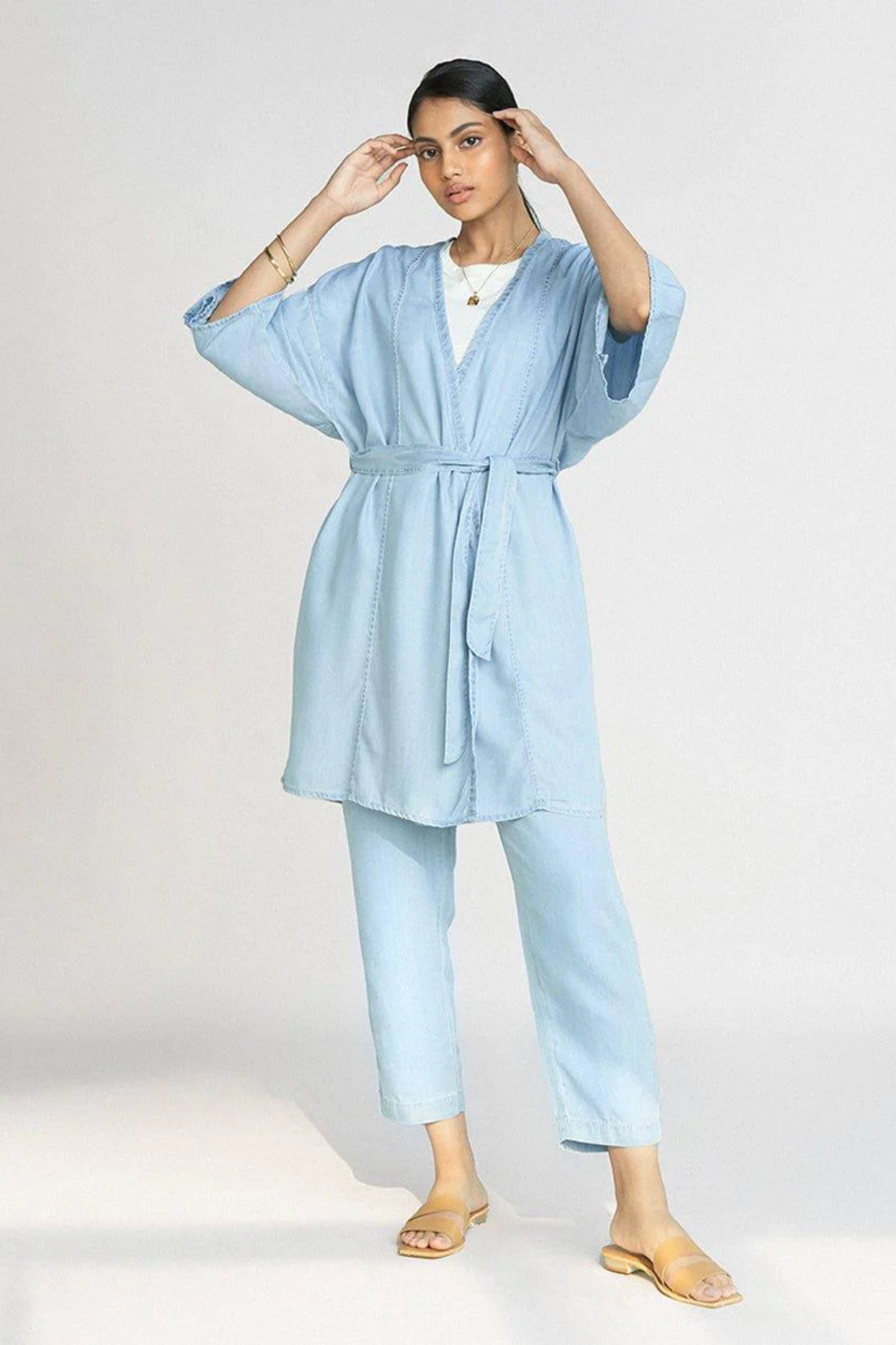 Wrapped In Happiness Set in Blue Denim | Color: Ocean Blue | Size: XS/S Refurbished - Resistor (Note: This is a generic term for an electronic component, refurbished available on Cerqular