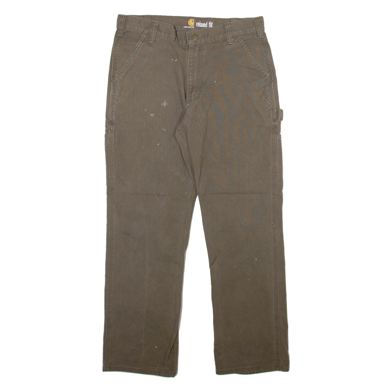 CARHARTT Carpenter Mens Trousers Grey Relaxed Straight W33 L30 Refurbished - N/A refurbished available on Cerqular
