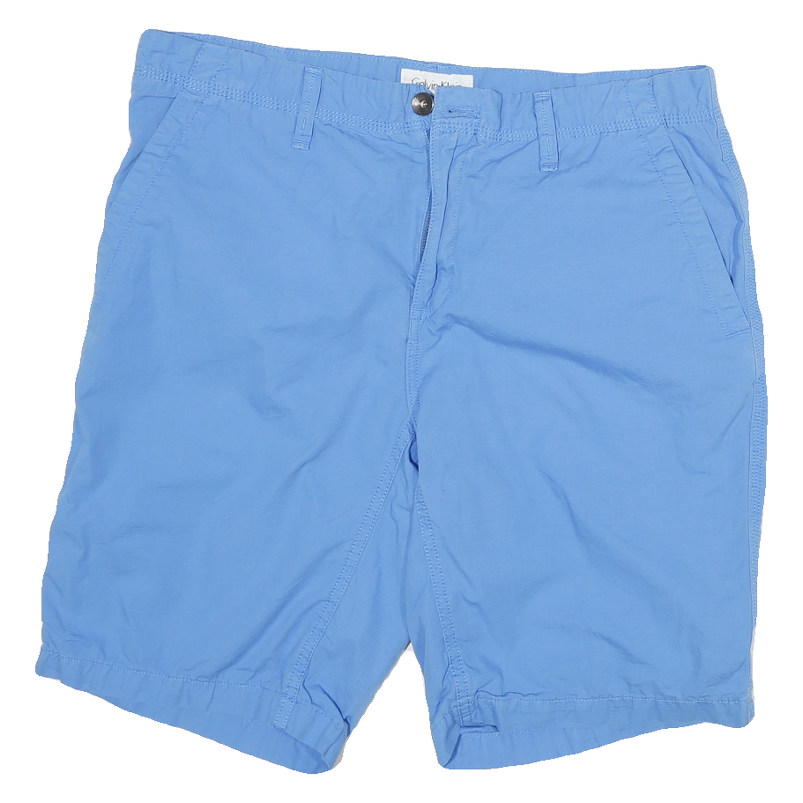 CALVIN KLEIN Mens Shorts Blue XL W34 Casual Cotton Blend Summer Wear Refurbished - N/A refurbished available on Cerqular