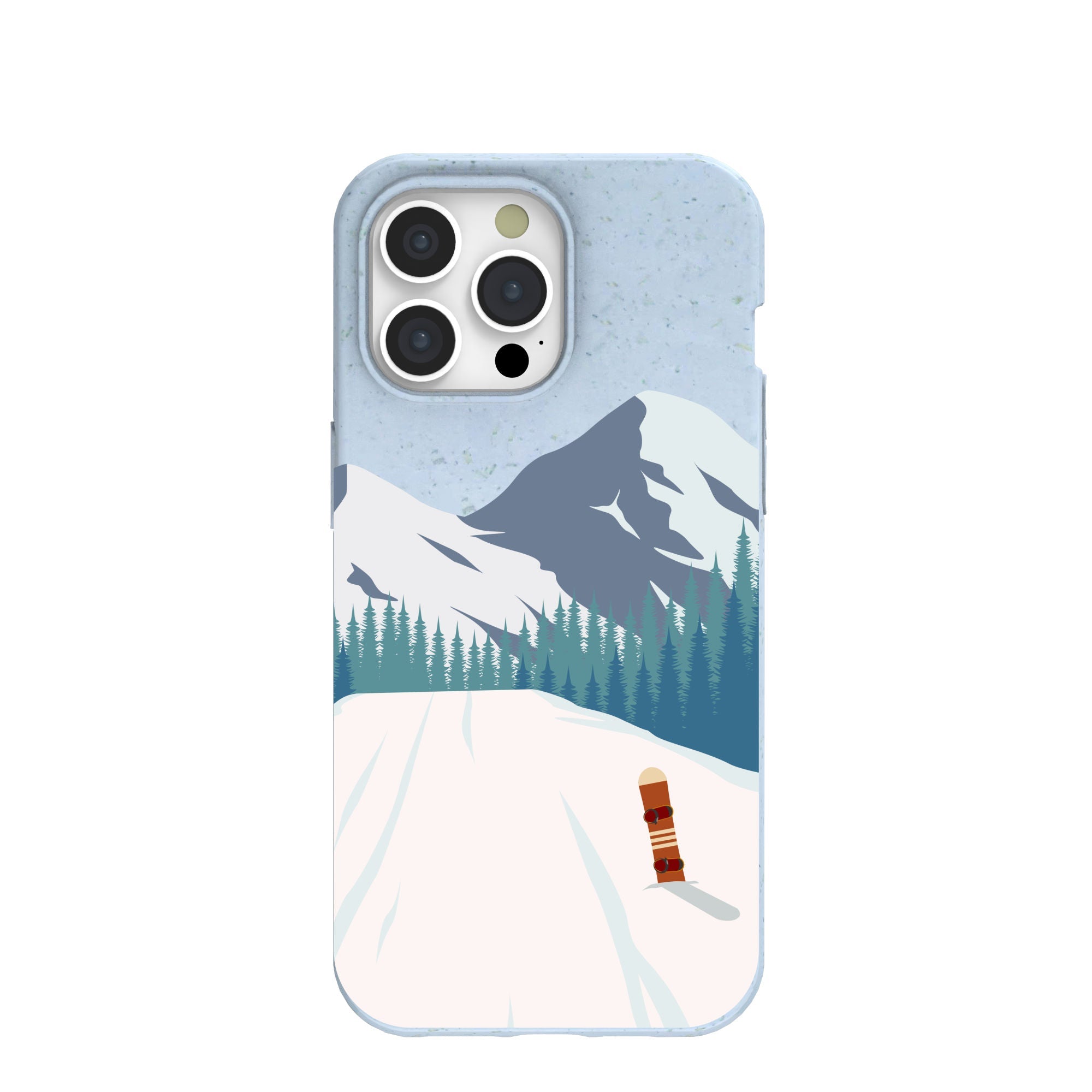 Powder Blue Shredding Peaks iPhone 15 Pro Max Case Refurbished - Pela Case refurbished available on Cerqular