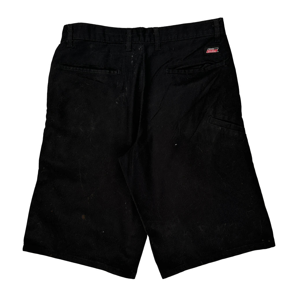 Dickies Shorts - 32W 10L Black Cotton Refurbished - Thrifted (note: this is a term often used to describe second- refurbished available on Cerqular