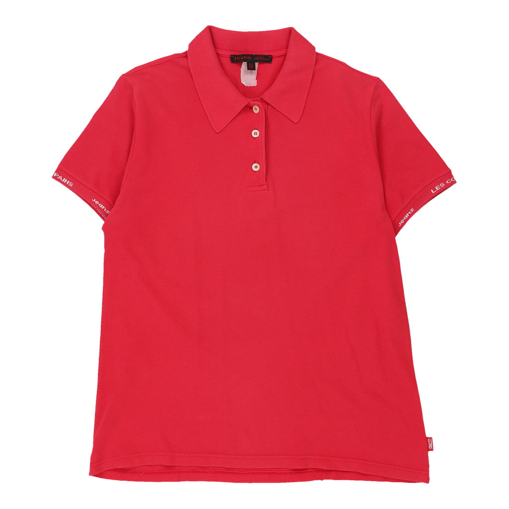 Les Copains Polo Shirt - XL Pink Cotton Refurbished - Thrifted (note: this is a term often used to describe second- refurbished available on Cerqular