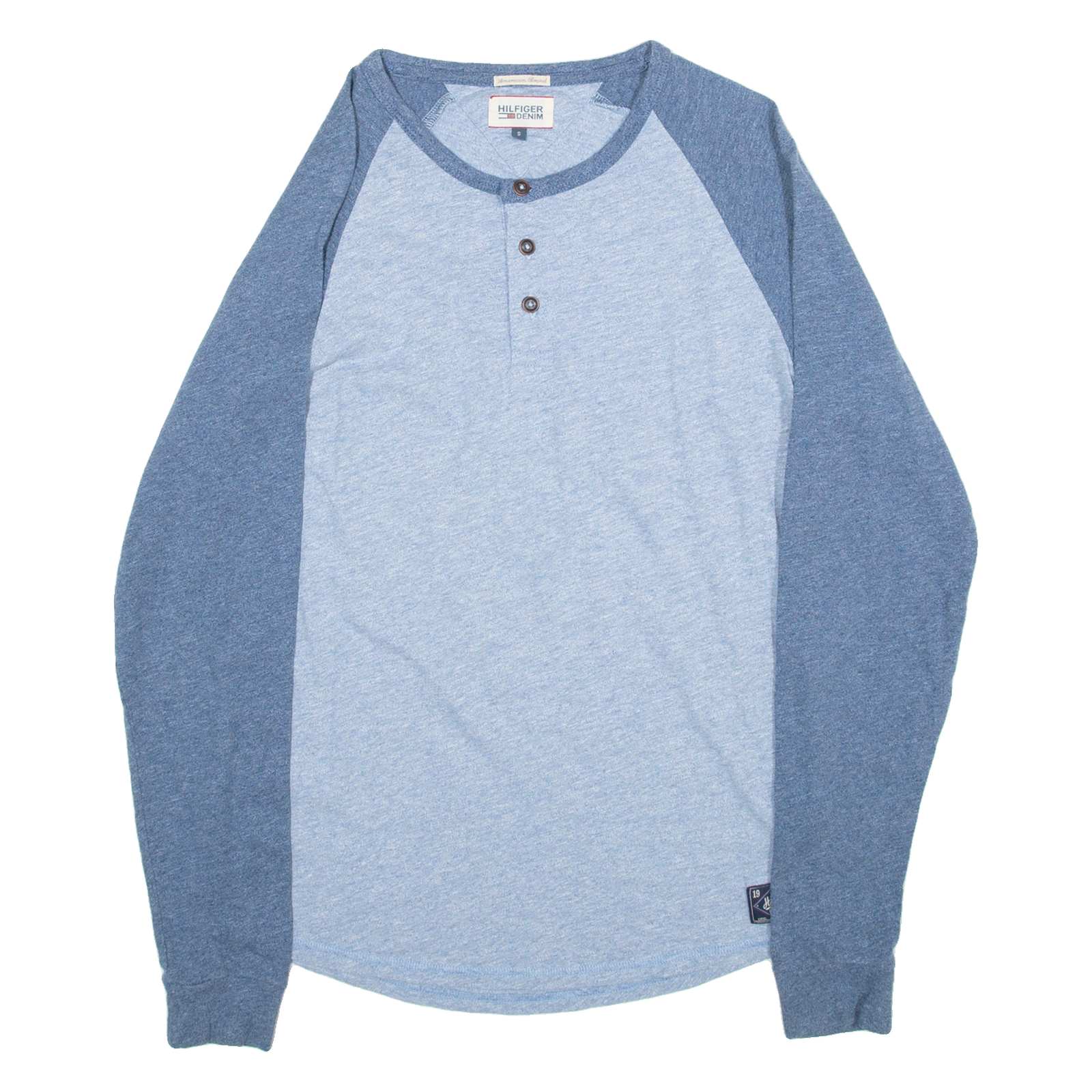 HILFIGER DENIM Mens T-Shirt Blue Long Sleeve S Refurbished - N/A refurbished available on Cerqular