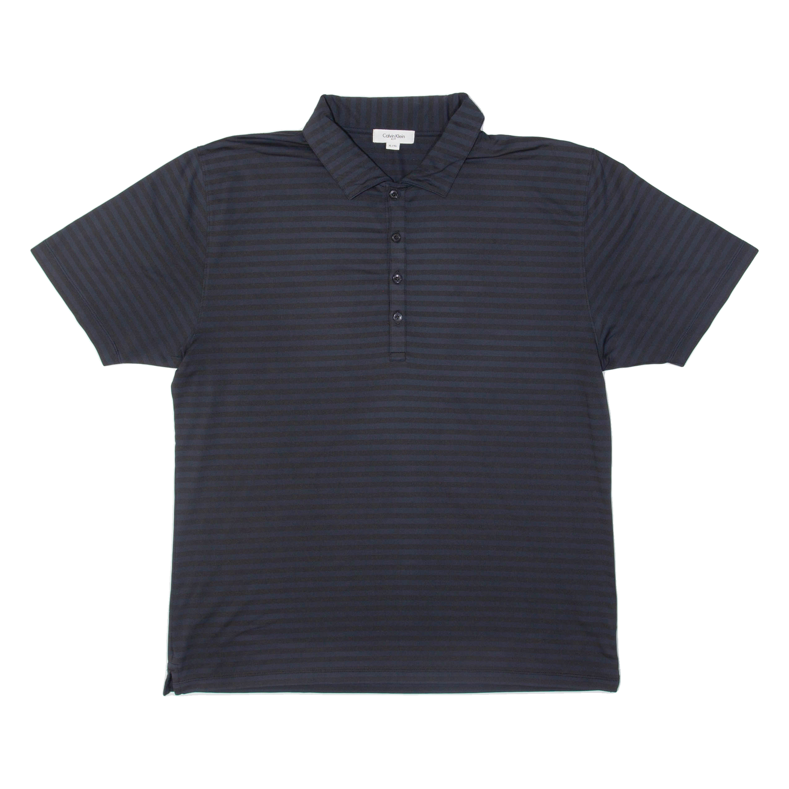 CALVIN KLEIN Golf Mens Polo Shirt Black Striped XL Refurbished - N/A refurbished available on Cerqular