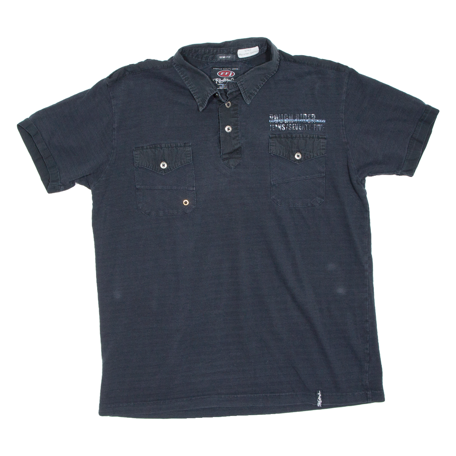 ROUGH RIDER JEANS Slim Fit Mens Polo Shirt Black L Refurbished - N/A refurbished available on Cerqular