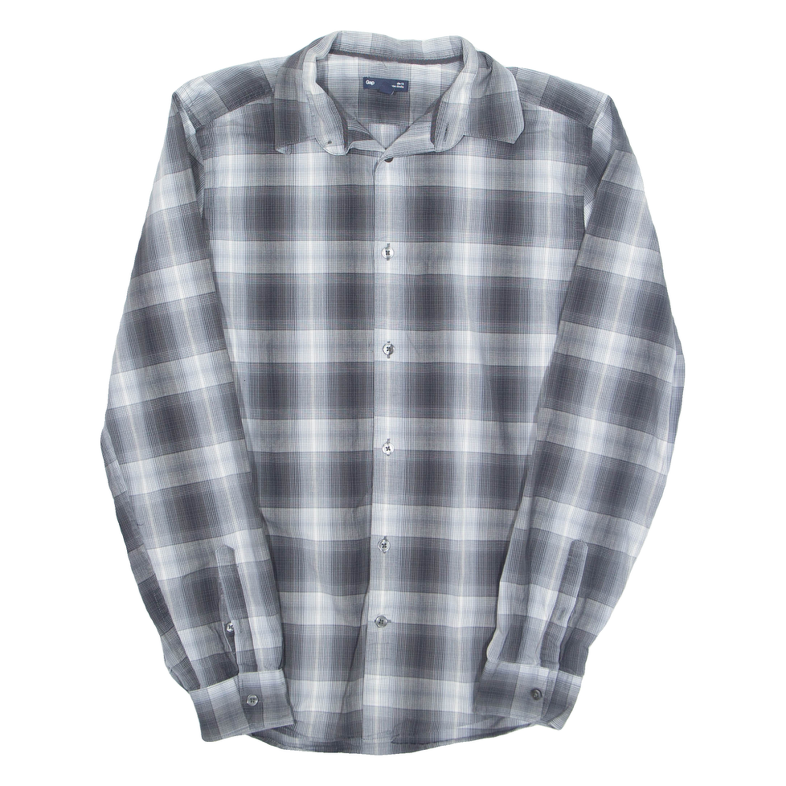 GAP Mens Shirt Black Check Long Sleeve S Refurbished - N/A refurbished available on Cerqular