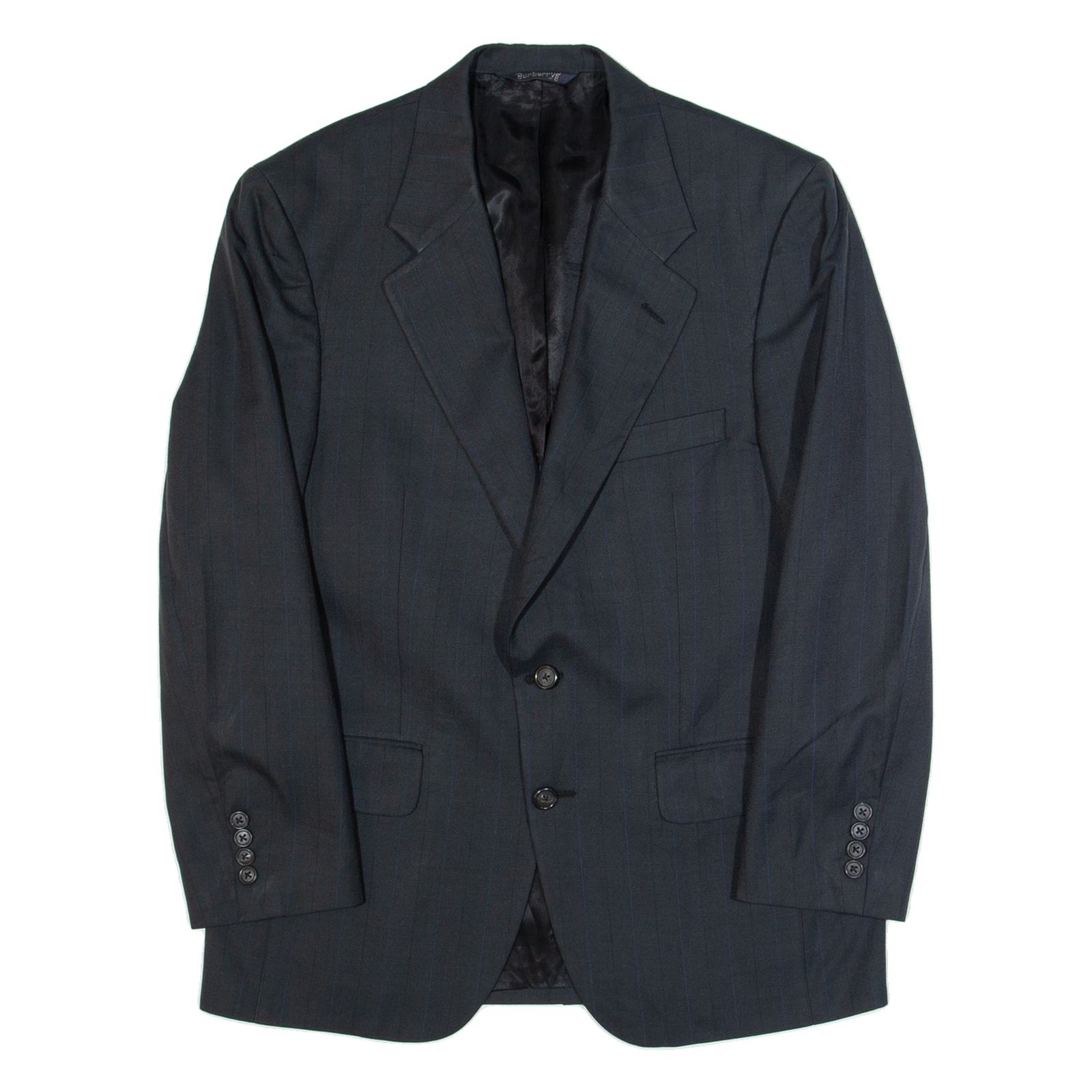 BURBERRY Mens Blazer Jacket Black 90s Striped M Refurbished - N/A refurbished available on Cerqular