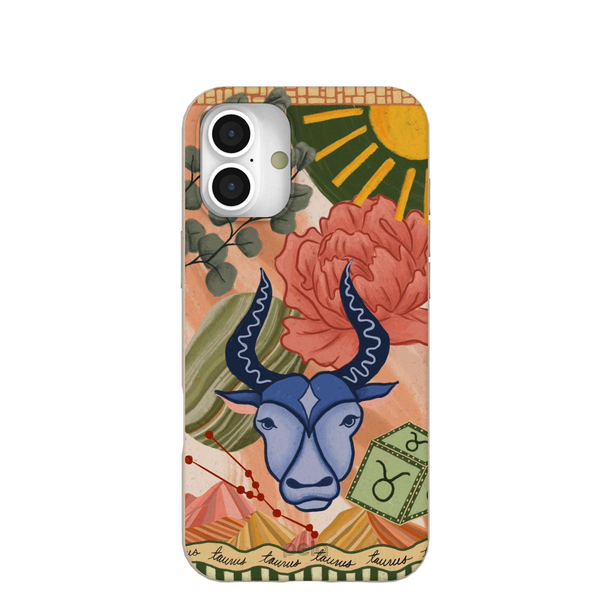 Seashell Taurus Bull iPhone 16 Plus Case Refurbished - Pela Case refurbished available on Cerqular