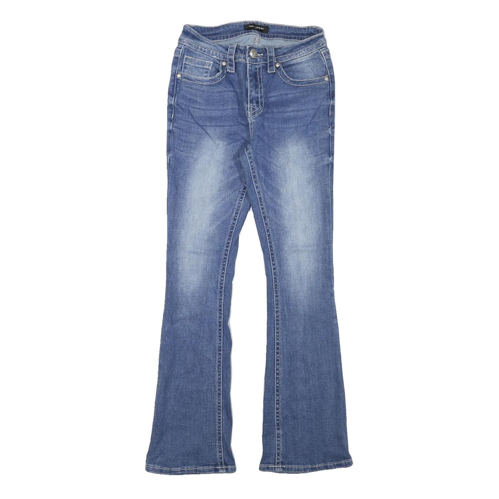 FIRE AND RAIN Womens Jeans Blue Slim Flared Denim Medium W24 L29 Embroidered Refurbished - N/A refurbished available on Cerqular