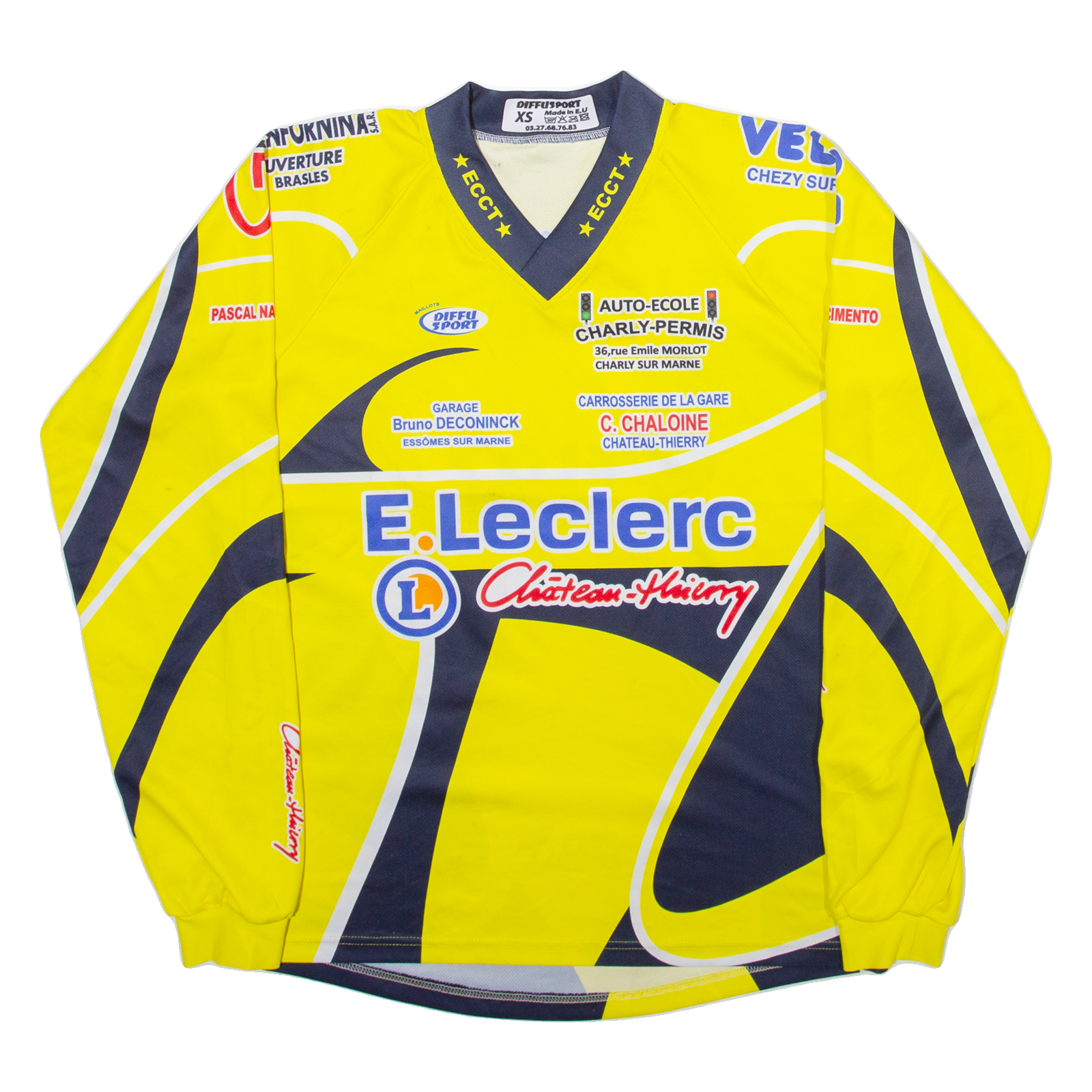 DIFFUSPORT Mens Jersey Yellow Long Sleeve V-Neck XS Refurbished - N/A refurbished available on Cerqular
