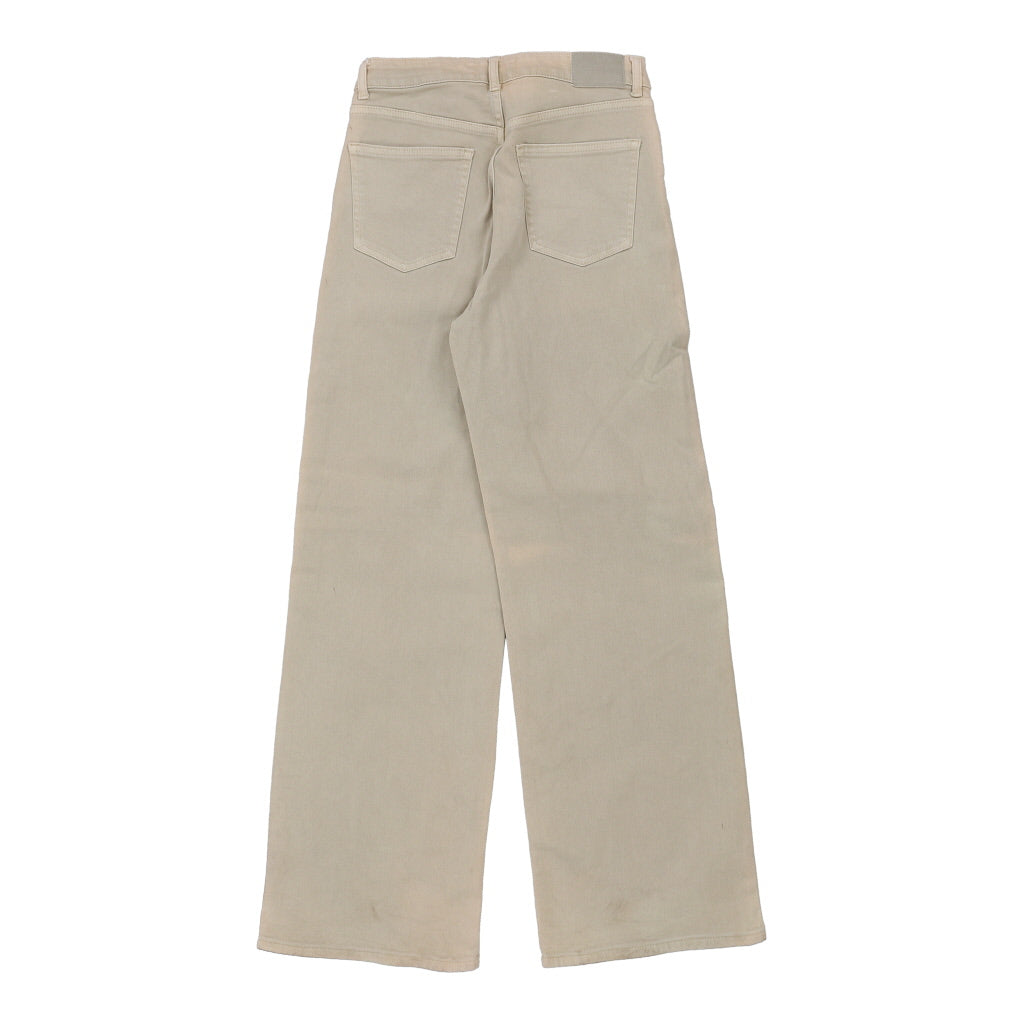 Tally Weij Wide Leg Jeans - Small Beige Cotton Refurbished - Thrifted (note: this is a term often used to describe second- refurbished available on Cerqular