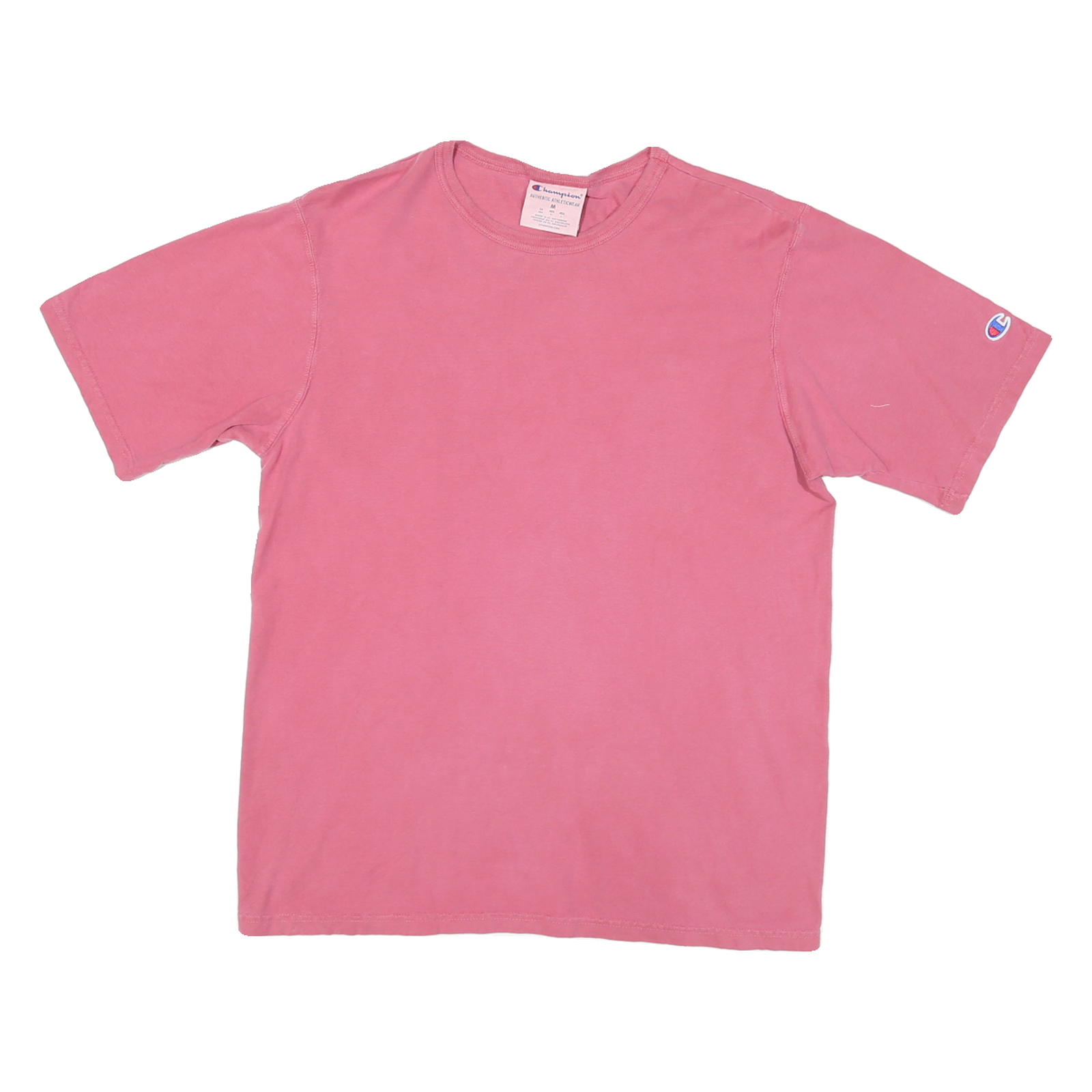 CHAMPION Mens Pink Cotton Blend T-Shirt M Short Sleeve Crew Neck Classic Fit Refurbished - N/A refurbished available on Cerqular