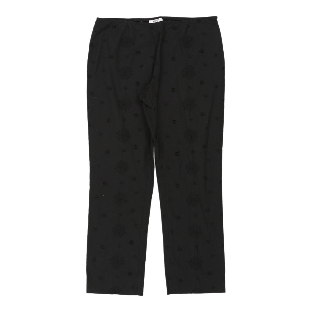 Cheap & Chic Moschino Trousers - 32W UK 12 Black Cotton | Size: UK 12 Refurbished - N/A (Preloved Designer is not a specific brand, it refurbished available on Cerqular