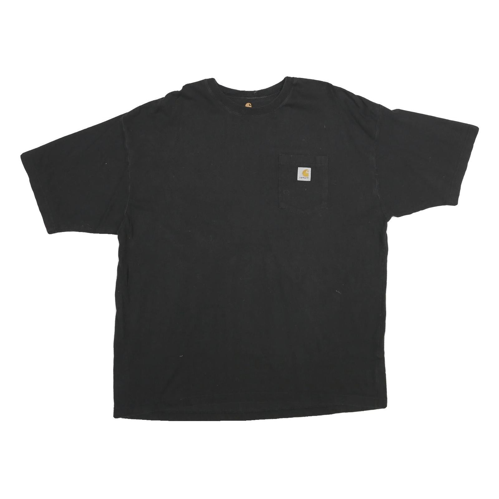 CARHARTT Mens Black Pocket T-Shirt 2XL Short Sleeve Crew Neck Workwear Refurbished - N/A refurbished available on Cerqular