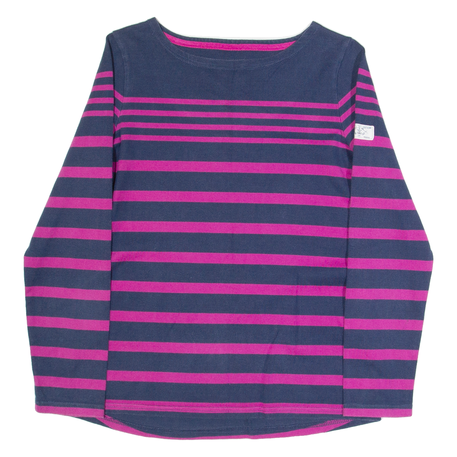 JOULES Womens Patterned Jumper Purple Striped Tight Knit UK 8 Refurbished - N/A refurbished available on Cerqular