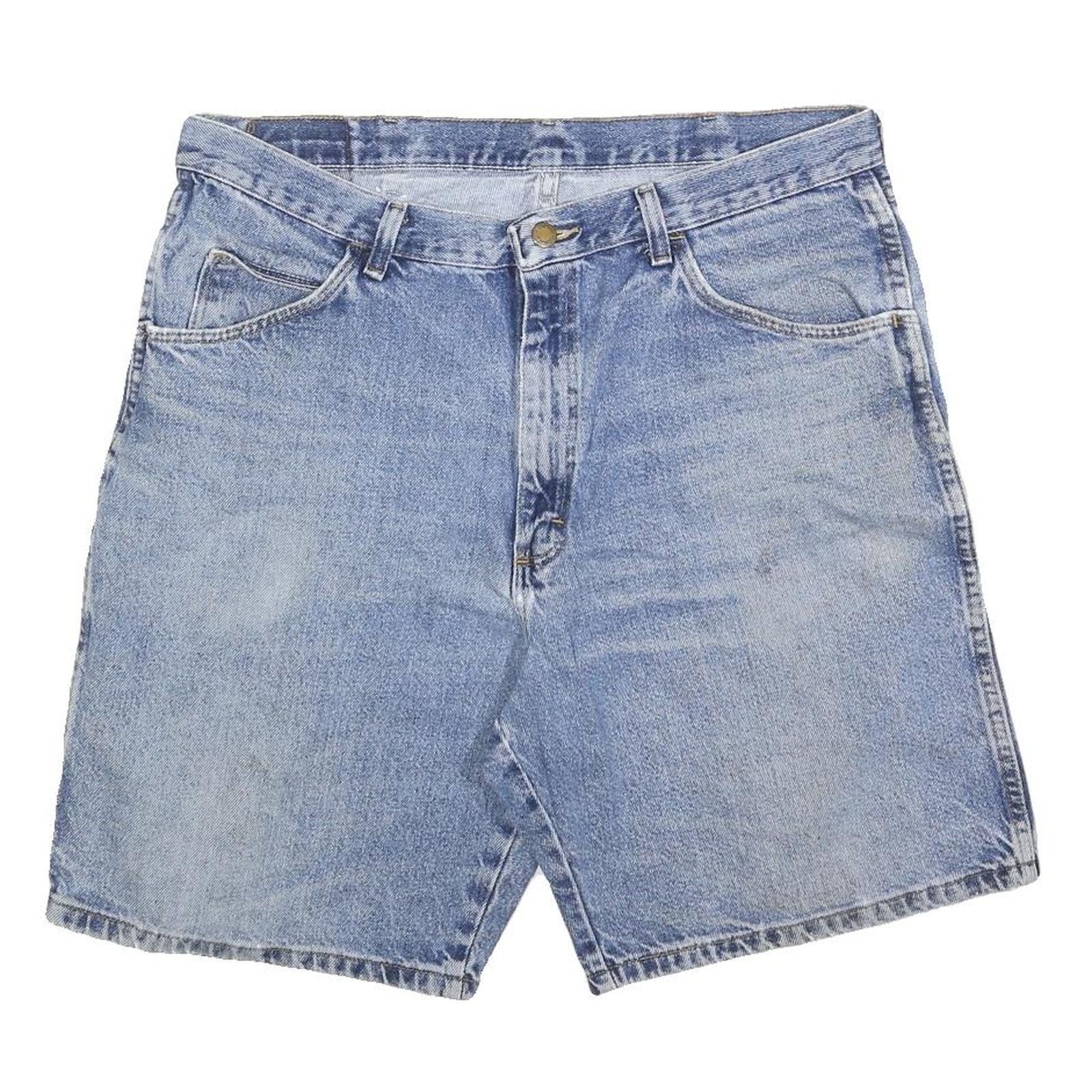 WRANGLER Mens Shorts Blue Denim Casual L W36 Summer Essential Refurbished - N/A refurbished available on Cerqular