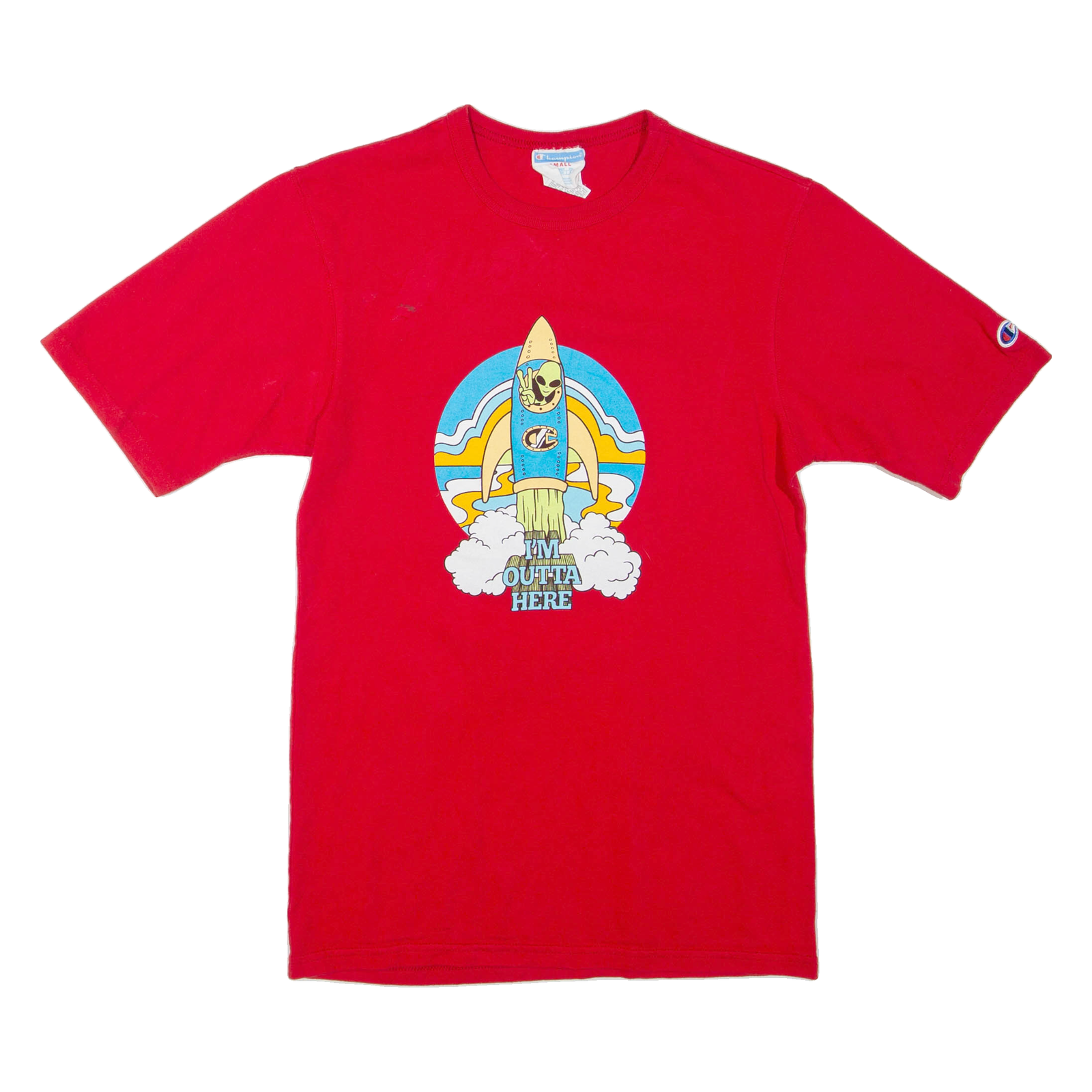 CHAMPION Alien Mens T-Shirt Red S Refurbished - N/A refurbished available on Cerqular