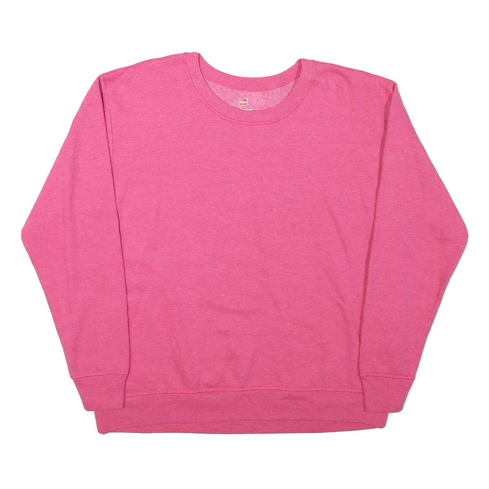 HANES Mens Pink Crew Neck S Cotton Blend Casual Sweatshirt Refurbished - N/A refurbished available on Cerqular