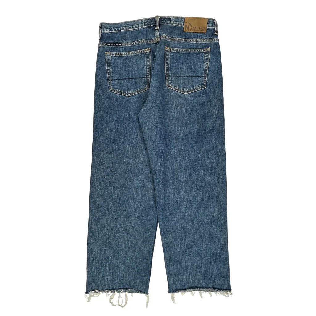 Nautica Jeans - 36W 25L Blue Cotton Refurbished - Thrifted (note: this is a term often used to describe second- refurbished available on Cerqular