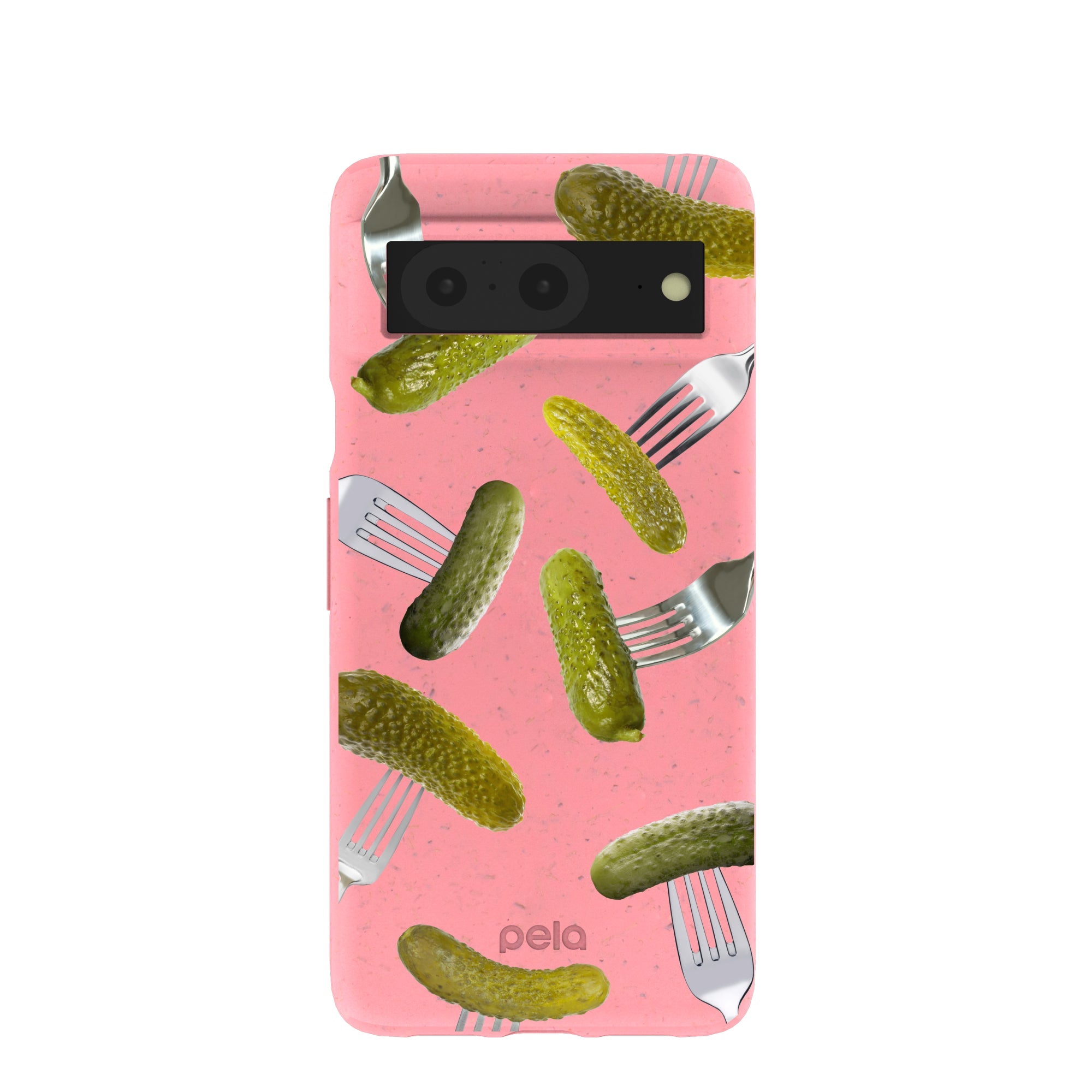 Bubblegum Pink Pickle Party Google Pixel 8 Case Refurbished - Pela Case refurbished available on Cerqular