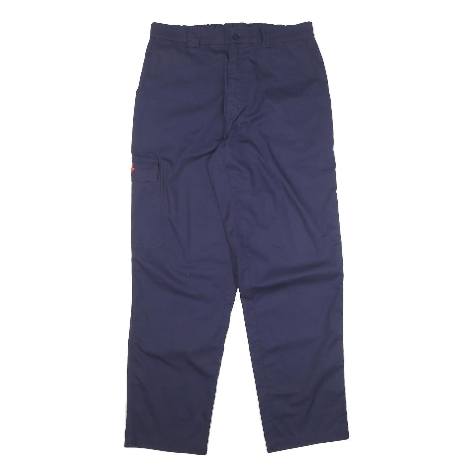 TCP Mens Cotton Blend Navy Relaxed Zip Trousers W32 L32 Casual Workwear Refurbished - N/A refurbished available on Cerqular