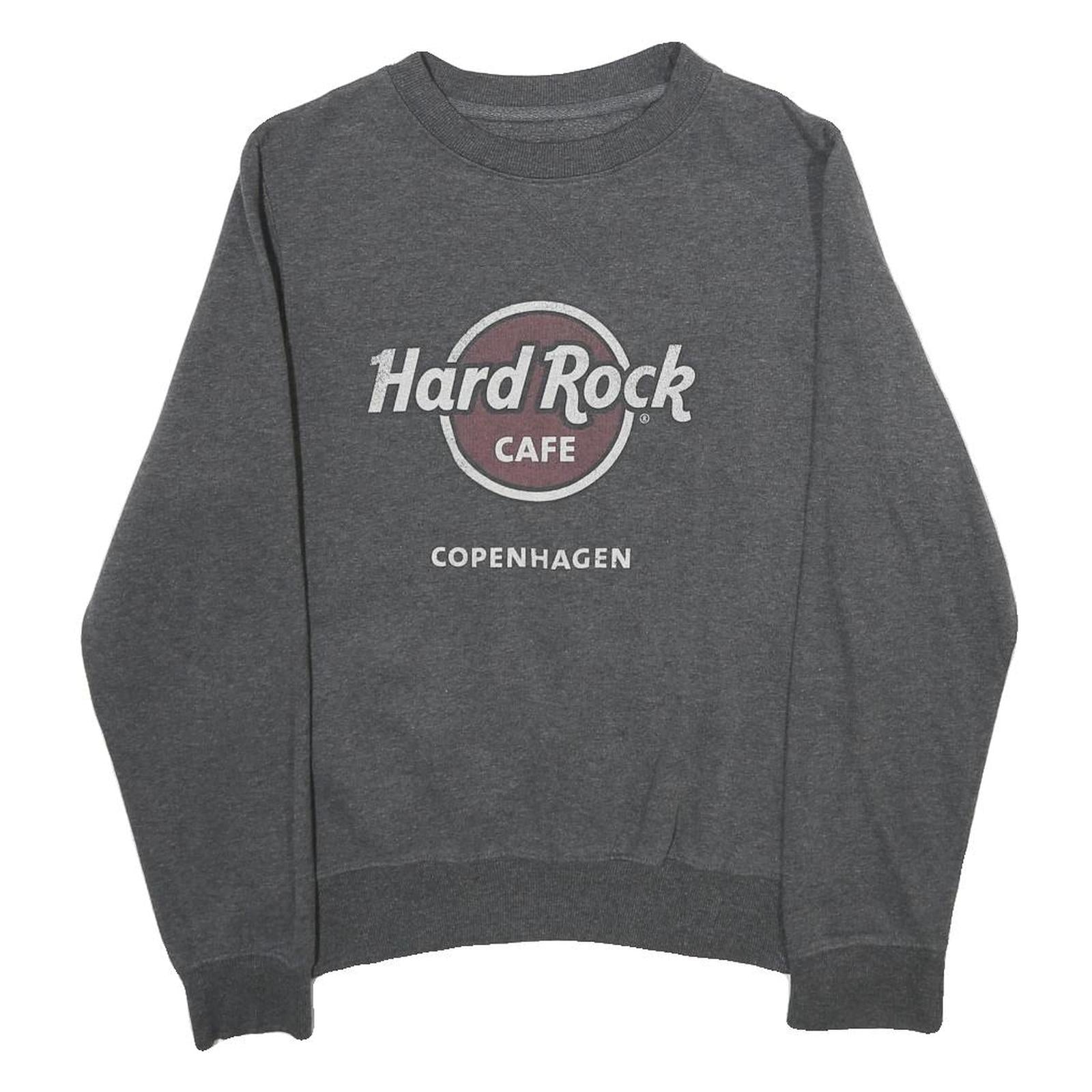 HARD ROCK CAFE Mens Grey Copenhagen Crew Neck S Cotton Blend Sweatshirt Refurbished - N/A refurbished available on Cerqular
