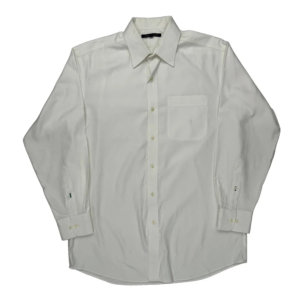 Tommy Hilfiger Shirt - Medium White Cotton Refurbished - Thrifted (note: this is a term often used to describe second- refurbished available on Cerqular