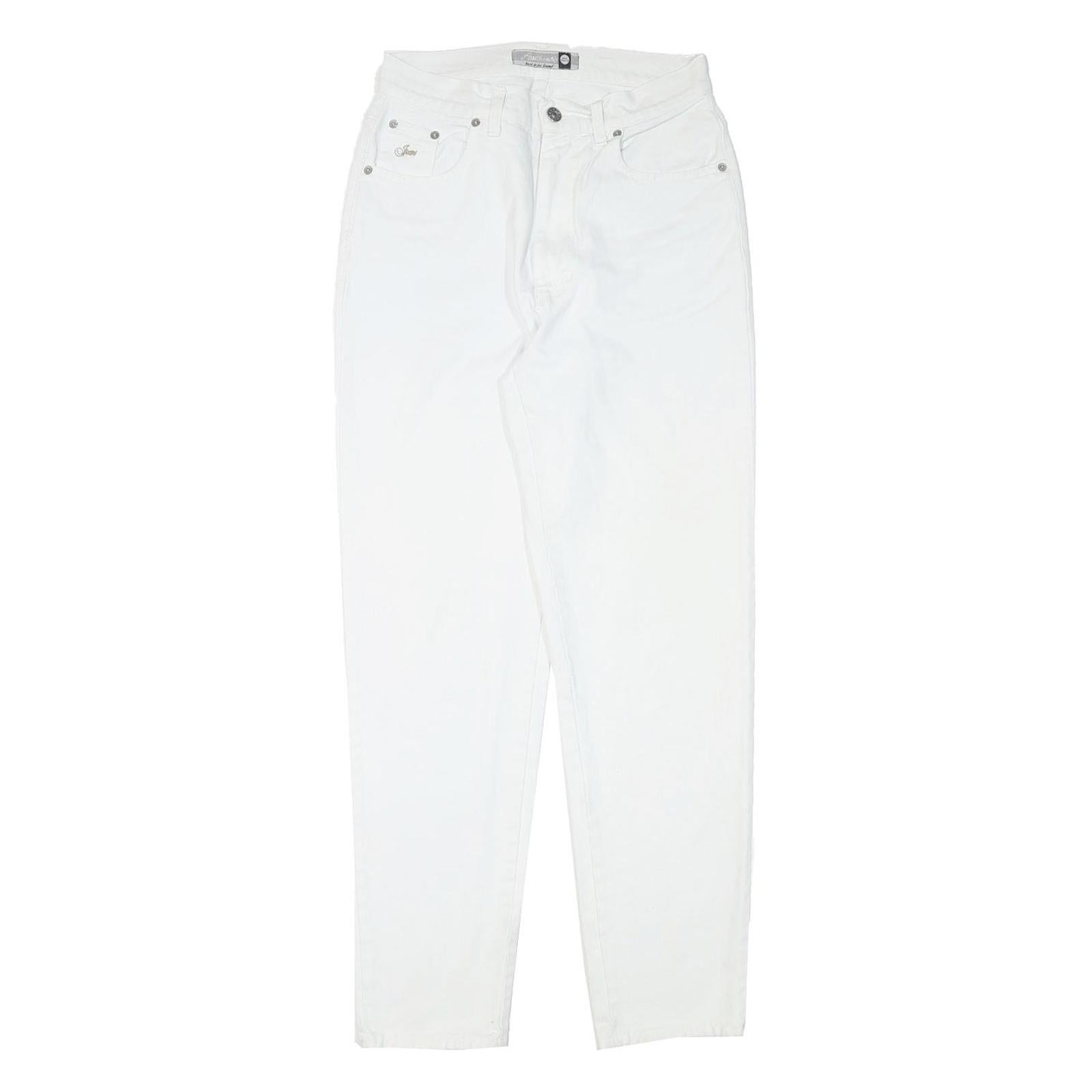 AUTHENTICS Womens Jeans White Relaxed Straight Denim W27 L29 Minimal Design Refurbished - N/A refurbished available on Cerqular