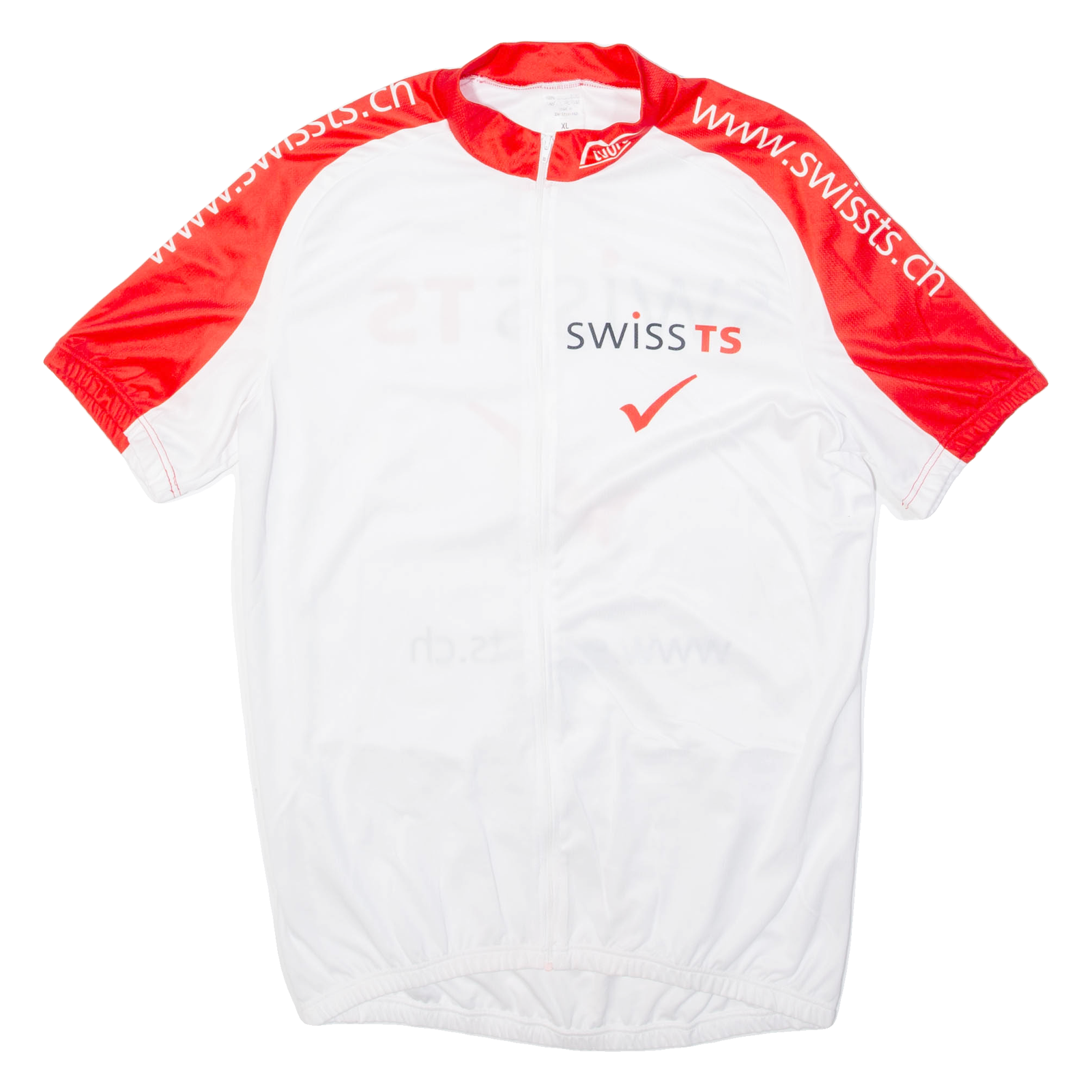 Swiss Full Zip Cycling Mens Jersey White XL Refurbished - N/A refurbished available on Cerqular