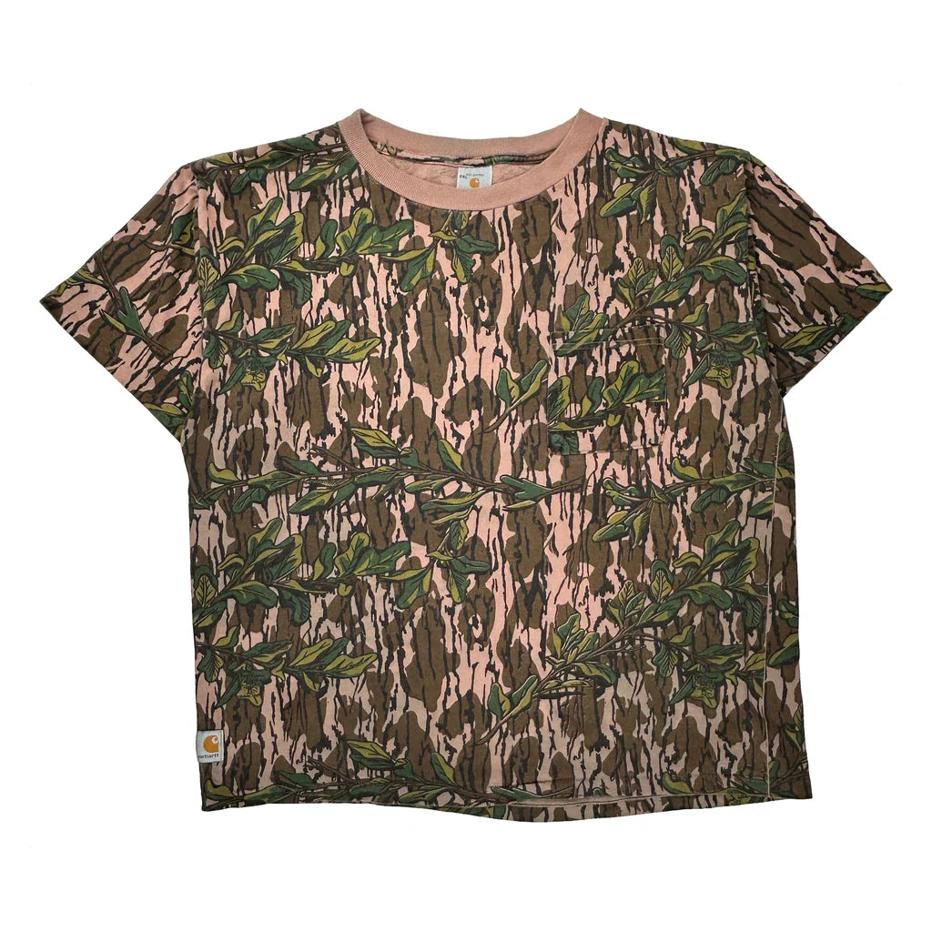 Buy Carhartt Camo T-Shirt - 2XL Multicoloured Cotton Refurbished - $26.79 Carhartt Camo T-Shirt - 2XL Multicoloured Cotton Refurbished - Thrifted (note: this is a term often used to describe second- refurbished available on Cerqular