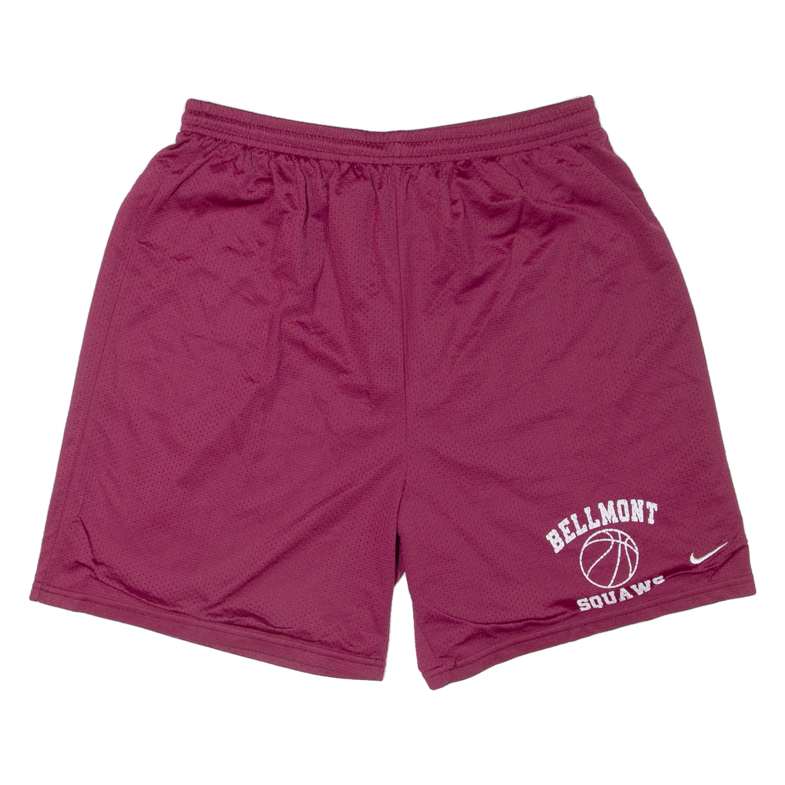 NIKE Mens Sports Shorts Maroon Relaxed L W30 Refurbished - N/A refurbished available on Cerqular