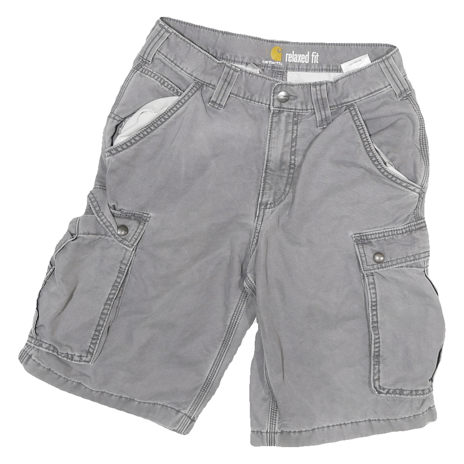 CARHARTT Mens Shorts Grey Relaxed Fit Cargo M W26 Durable Cotton Blend Refurbished - N/A refurbished available on Cerqular