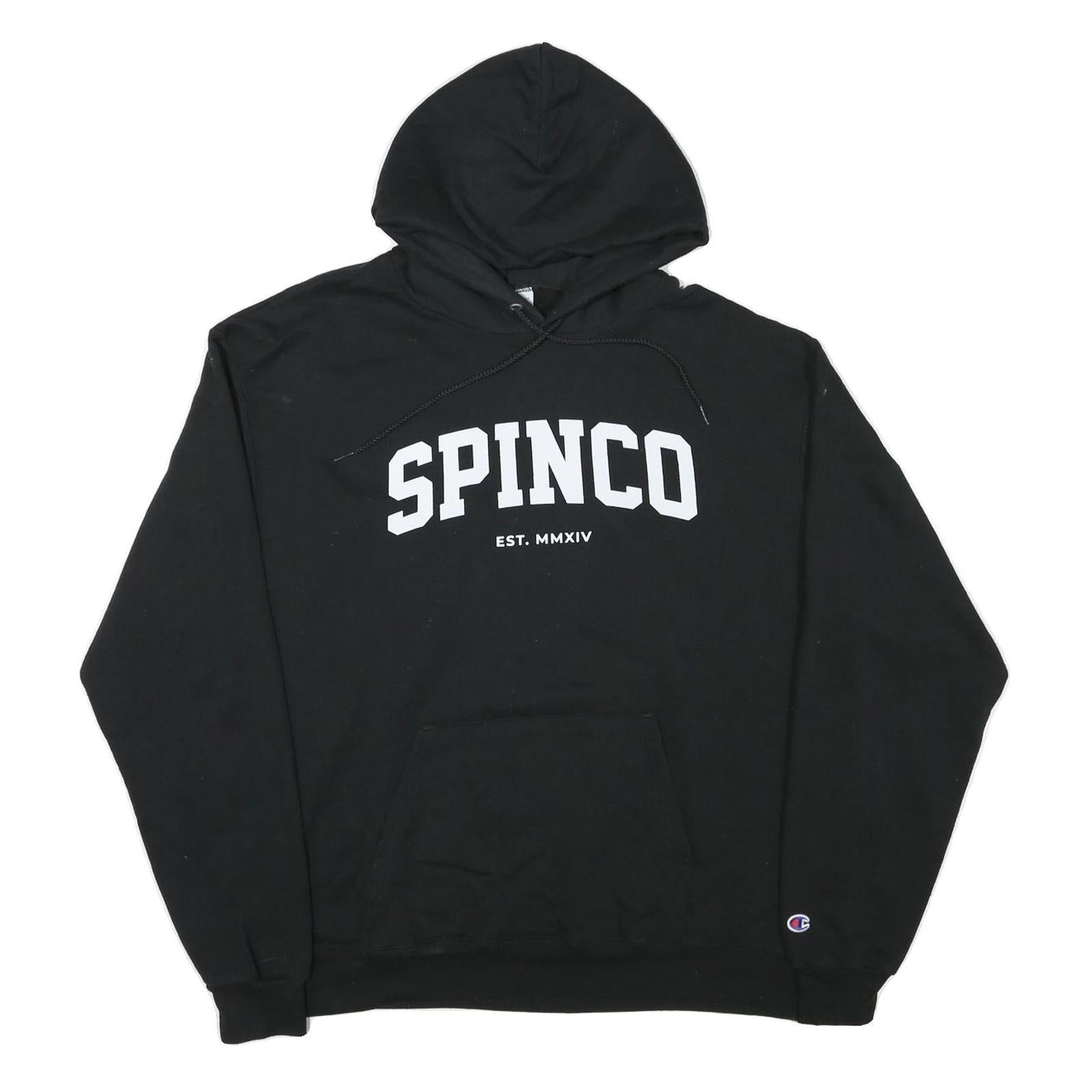 CHAMPION Mens Black Spinco Pullover Hoodie XL Cotton Blend Casual Sweater Refurbished - N/A refurbished available on Cerqular