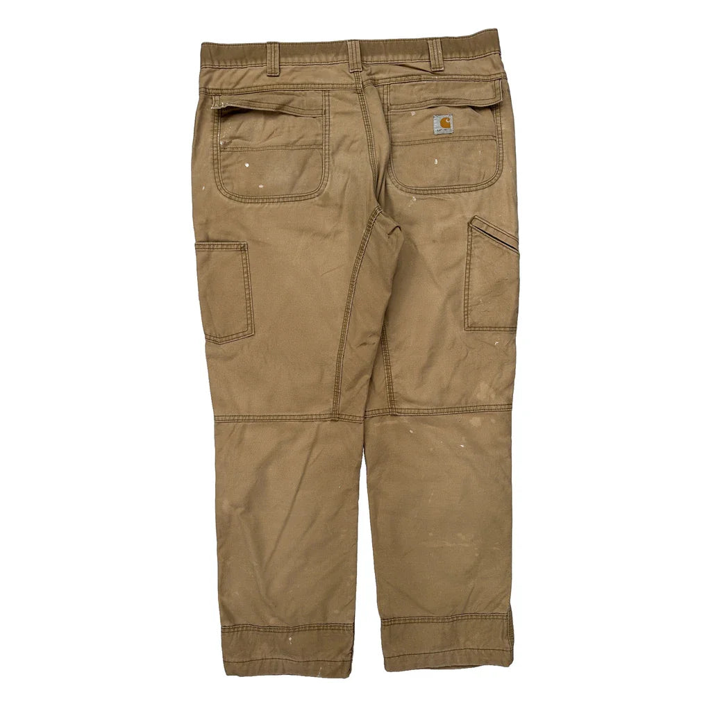 Buy Carhartt Carpenter Trousers - 38W 32L Brown Cotton Blend Refurbished - $26.79 Carhartt Carpenter Trousers - 38W 32L Brown Cotton Blend Refurbished - Thrifted (note: this is a term often used to describe second- refurbished available on Cerqular