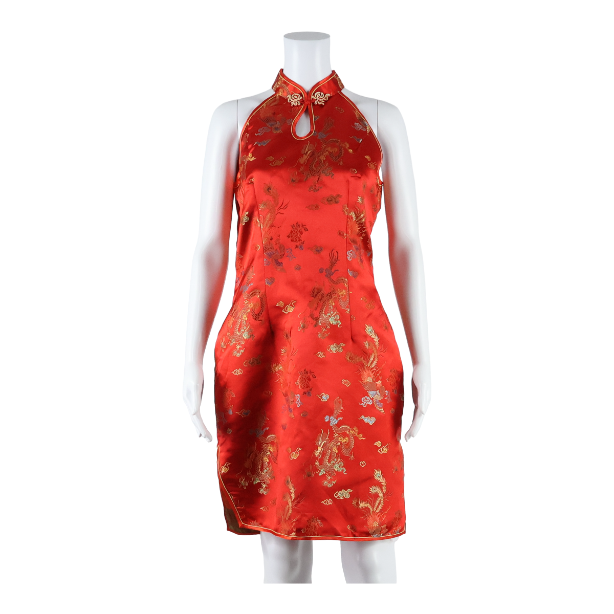 TANG YI Eastern Inspired Dragon Womens Pencil Dress Red Crazy Pattern L Refurbished - N/A refurbished available on Cerqular