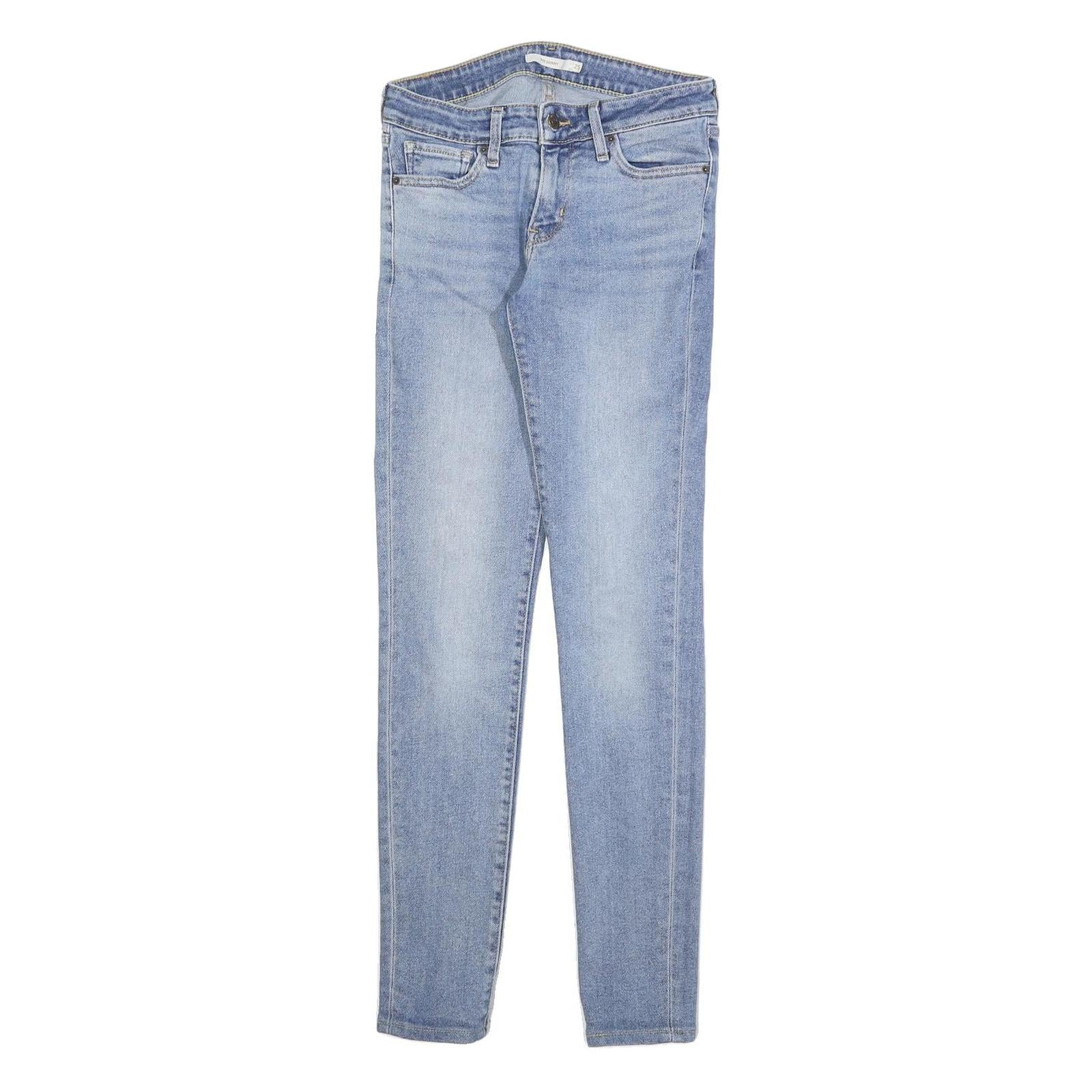 LEVI'S 711 Womens Slim Blue Denim Light W25 L32 Skinny Jeans Zip Cotton Blend Refurbished - N/A refurbished available on Cerqular