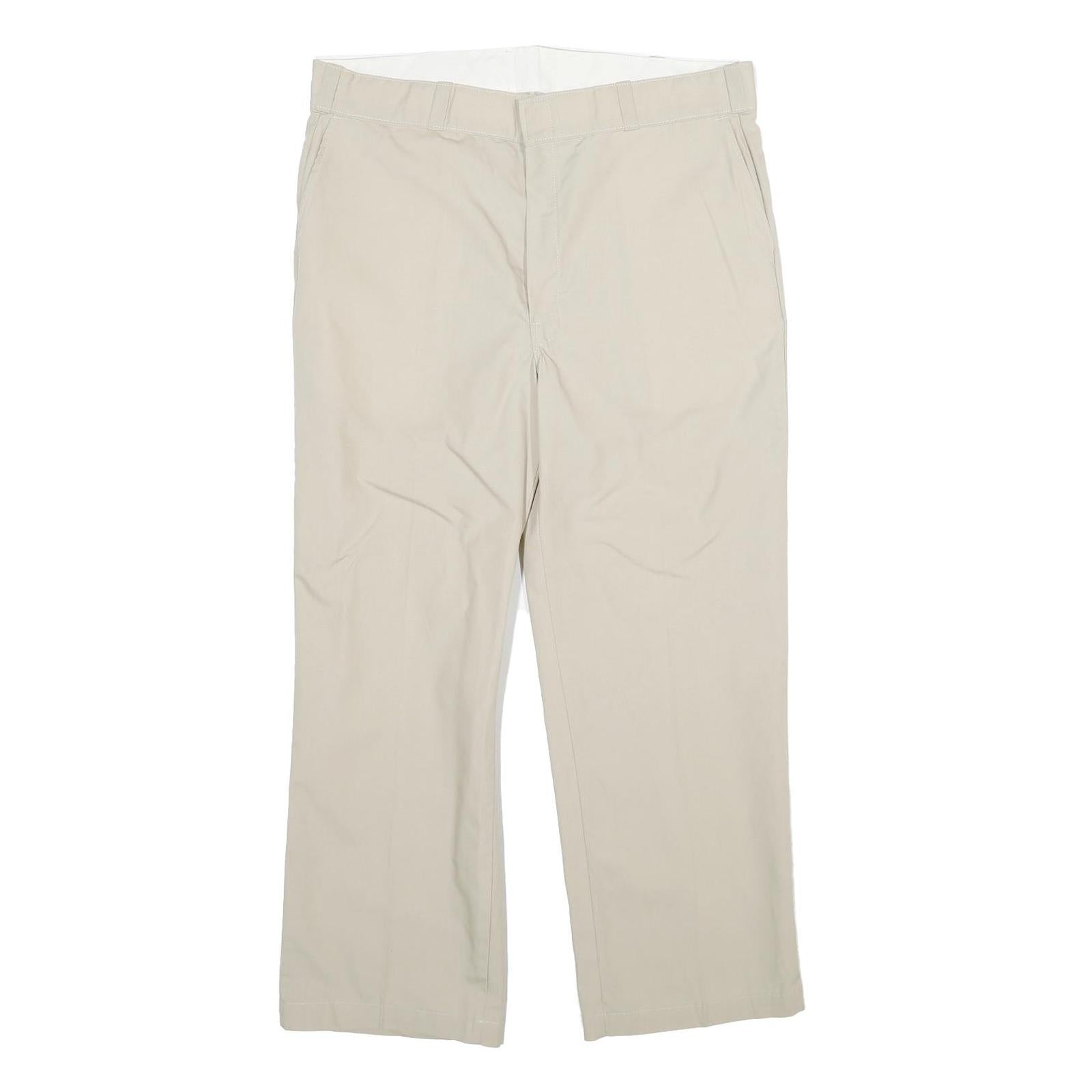 DICKIES Mens Regular Fit Beige Polyester Blend Trousers W36 L28 Workwear Casual Refurbished - N/A refurbished available on Cerqular