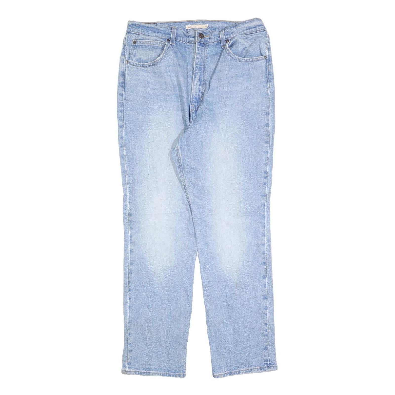 LEVI'S Womens Regular Fit Blue Denim Straight Jeans Cotton Blend W32 L29 Classic Refurbished - N/A refurbished available on Cerqular