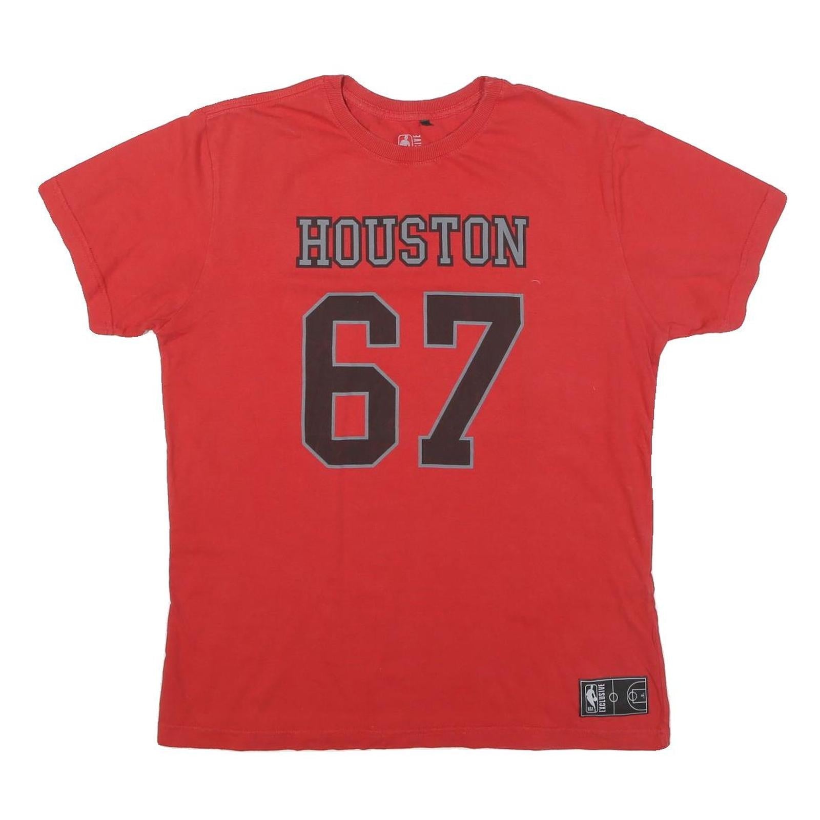 NBA Mens Red Houston Rockets Graphic T-Shirt M Short Sleeve Crew Neck Basketball Refurbished - N/A refurbished available on Cerqular