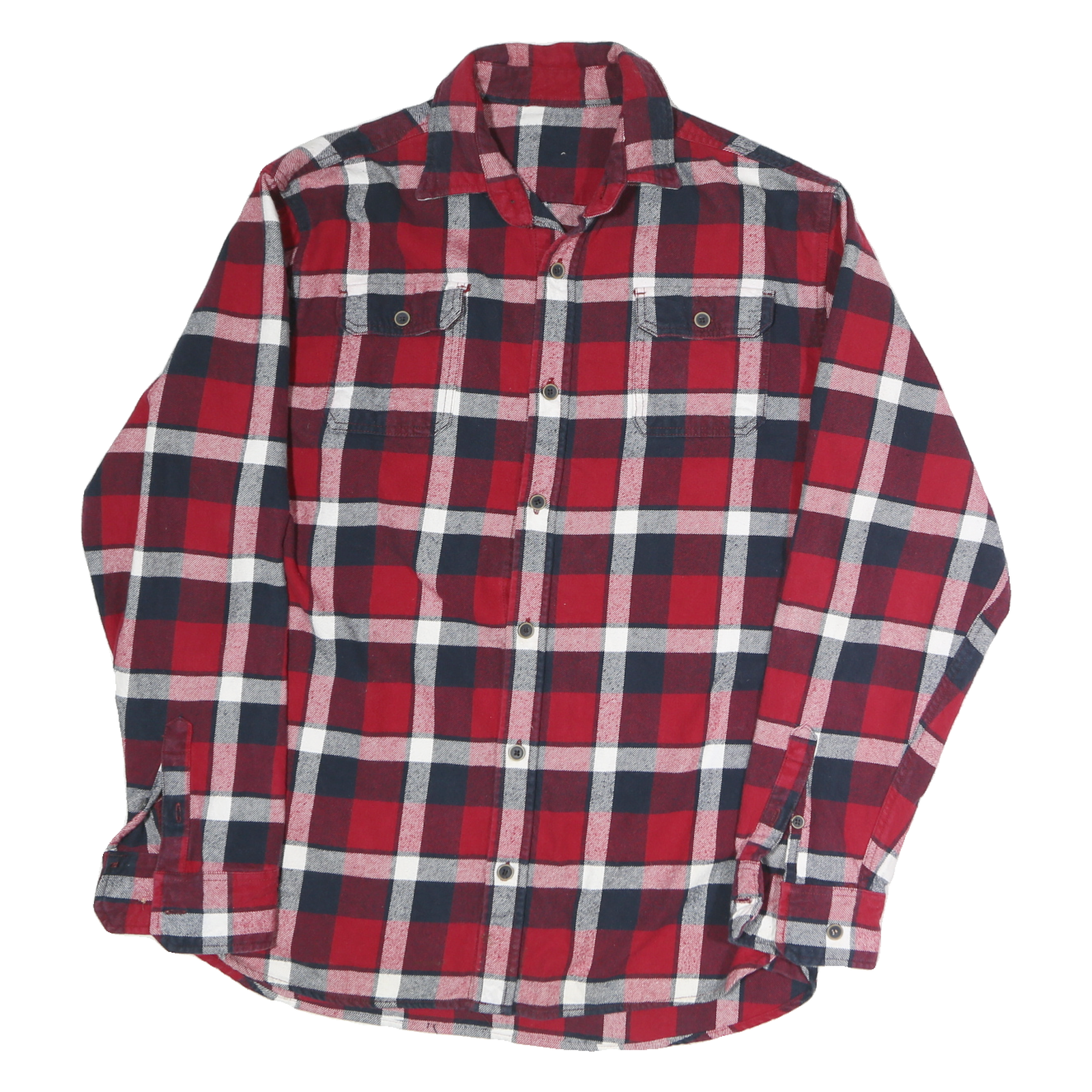 Buy Mens Red & Navy Check Shirt M Cotton Blend Long Sleeve Casual Classic Refurbished - $23.39 Mens Red & Navy Check Shirt M Cotton Blend Long Sleeve Casual Classic Refurbished - N/A refurbished available on Cerqular