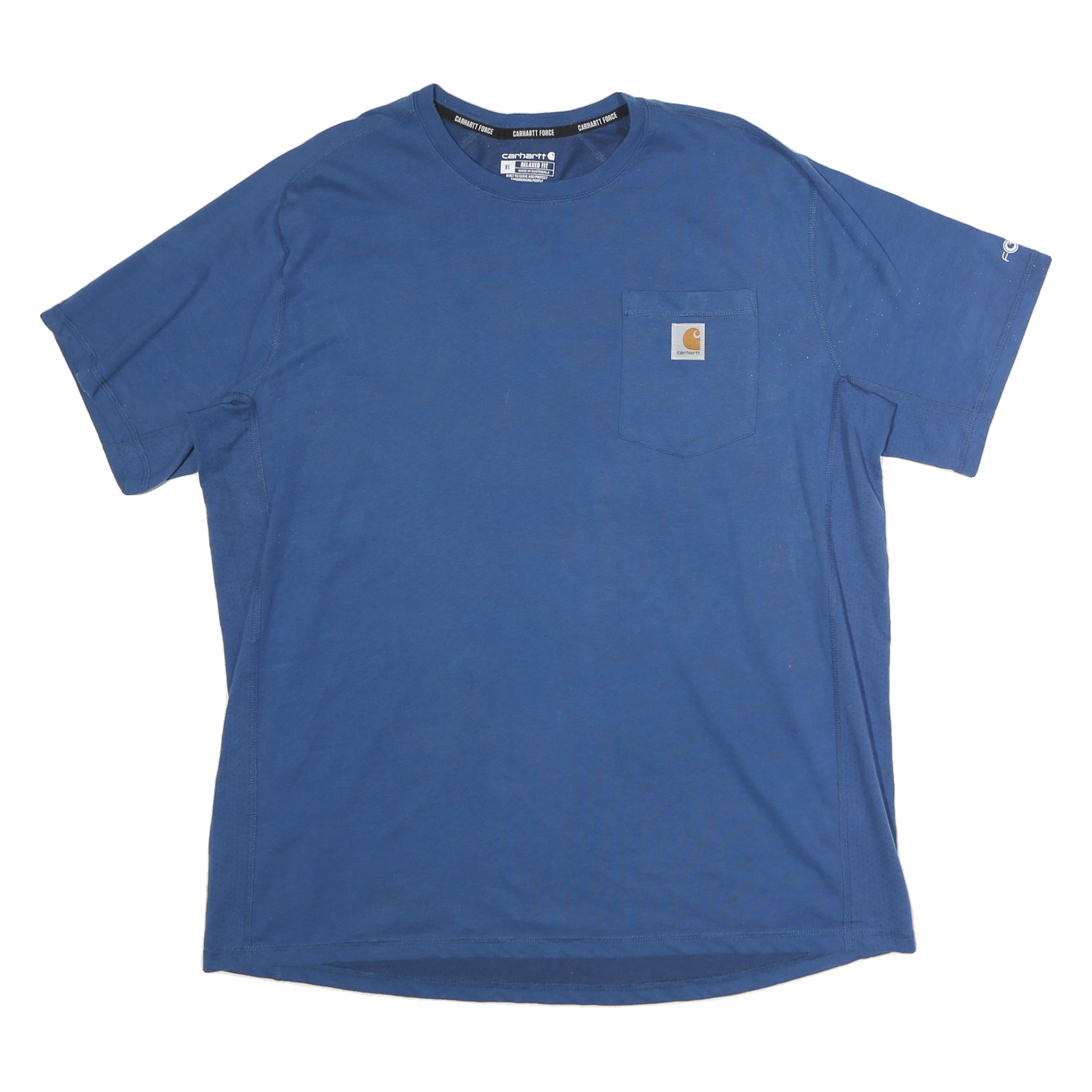 CARHARTT Mens Blue XL Pocket T-Shirt Short Sleeve Crew Neck Workwear Refurbished - N/A refurbished available on Cerqular