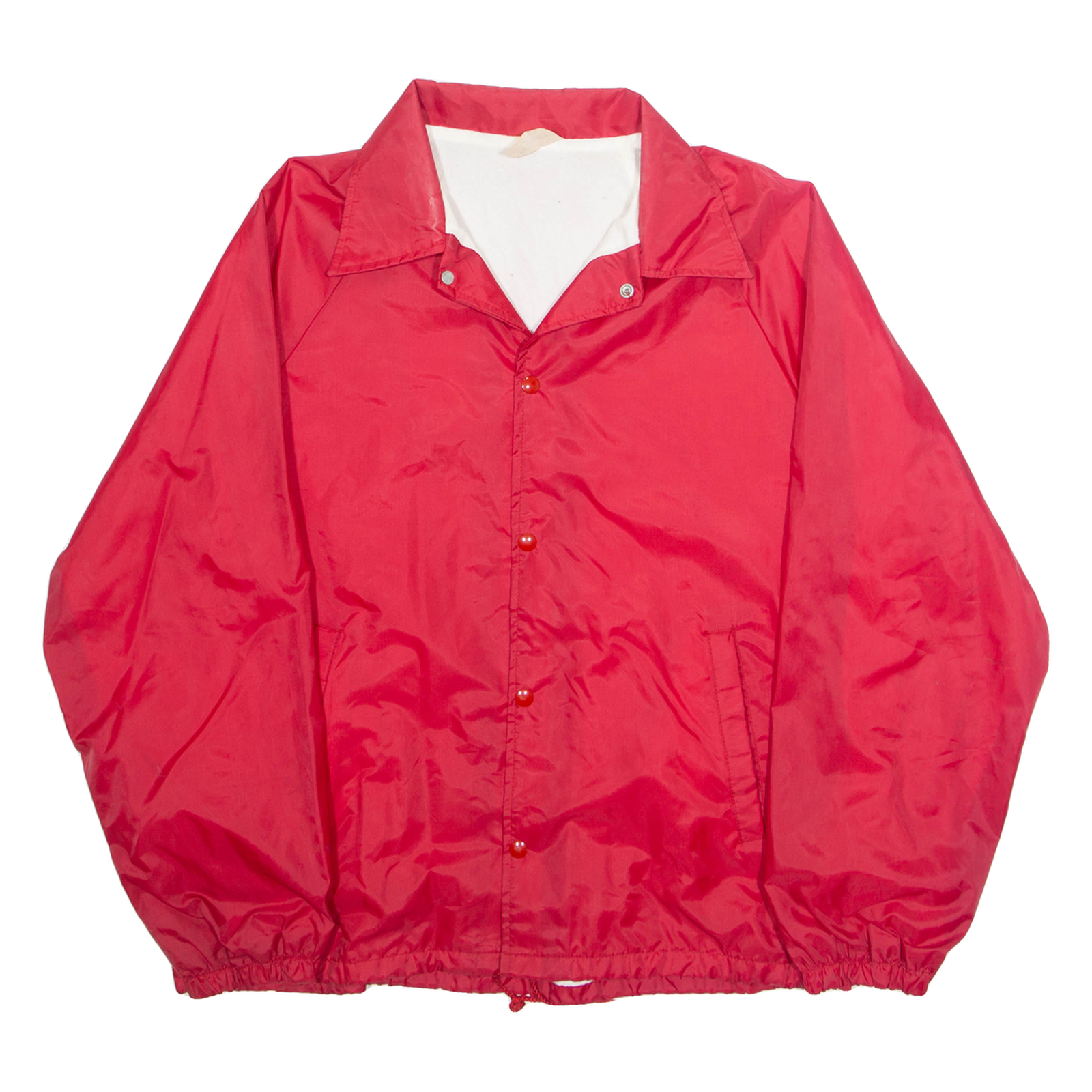 AUBURAM Mens Coach Jacket Red Nylon L Refurbished - N/A refurbished available on Cerqular