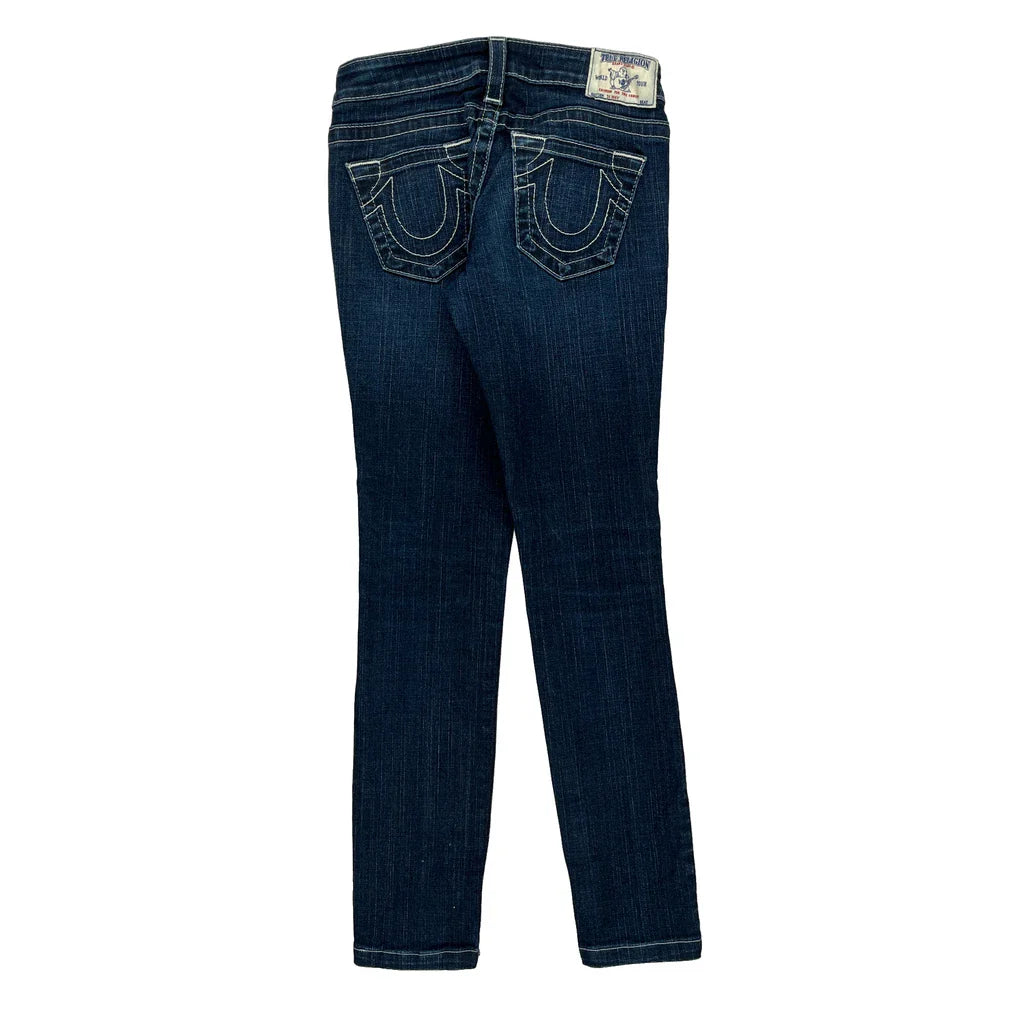 Buy True Religion Skinny Jeans - 28W UK 6 Dark Wash Cotton Refurbished - $29.47 True Religion Skinny Jeans - 28W UK 6 Dark Wash Cotton Refurbished - Thrifted (note: this is a term often used to describe second- refurbished available on Cerqular