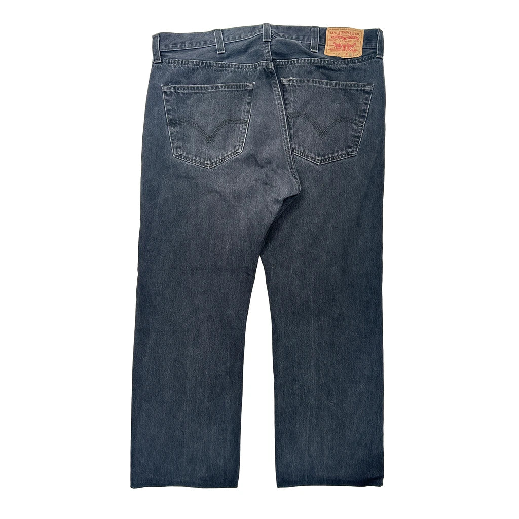 501 Levis Jeans - 38W 30L Dark Wash Cotton Refurbished - Thrifted (note: this is a term often used to describe second- refurbished available on Cerqular