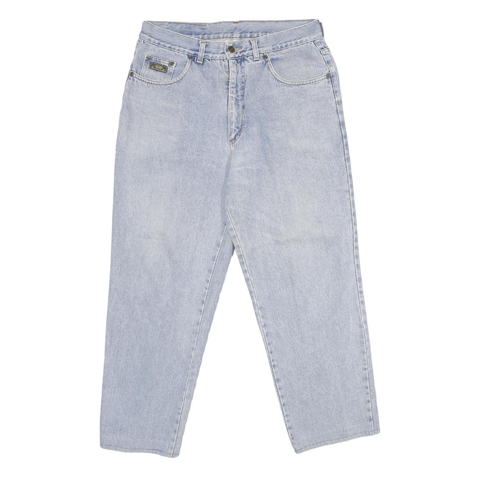 WAMPUM Mens Classic Blue Jeans Denim Light W33 L28 Zip Cotton Relaxed Fit Refurbished - N/A refurbished available on Cerqular