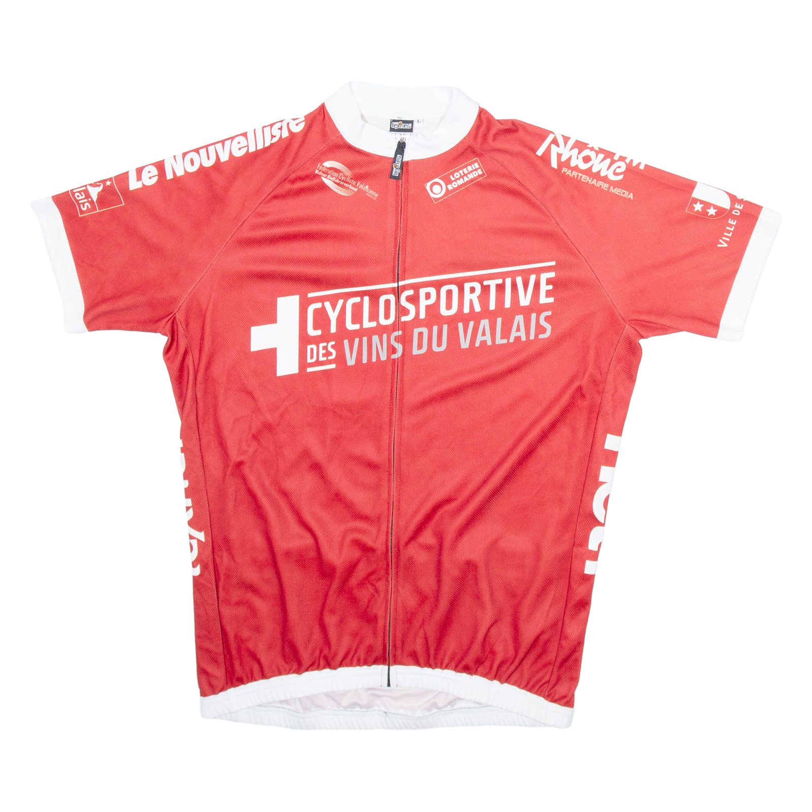 TEXNER Full Zip Cycling Mens Jersey Red L Refurbished - N/A refurbished available on Cerqular