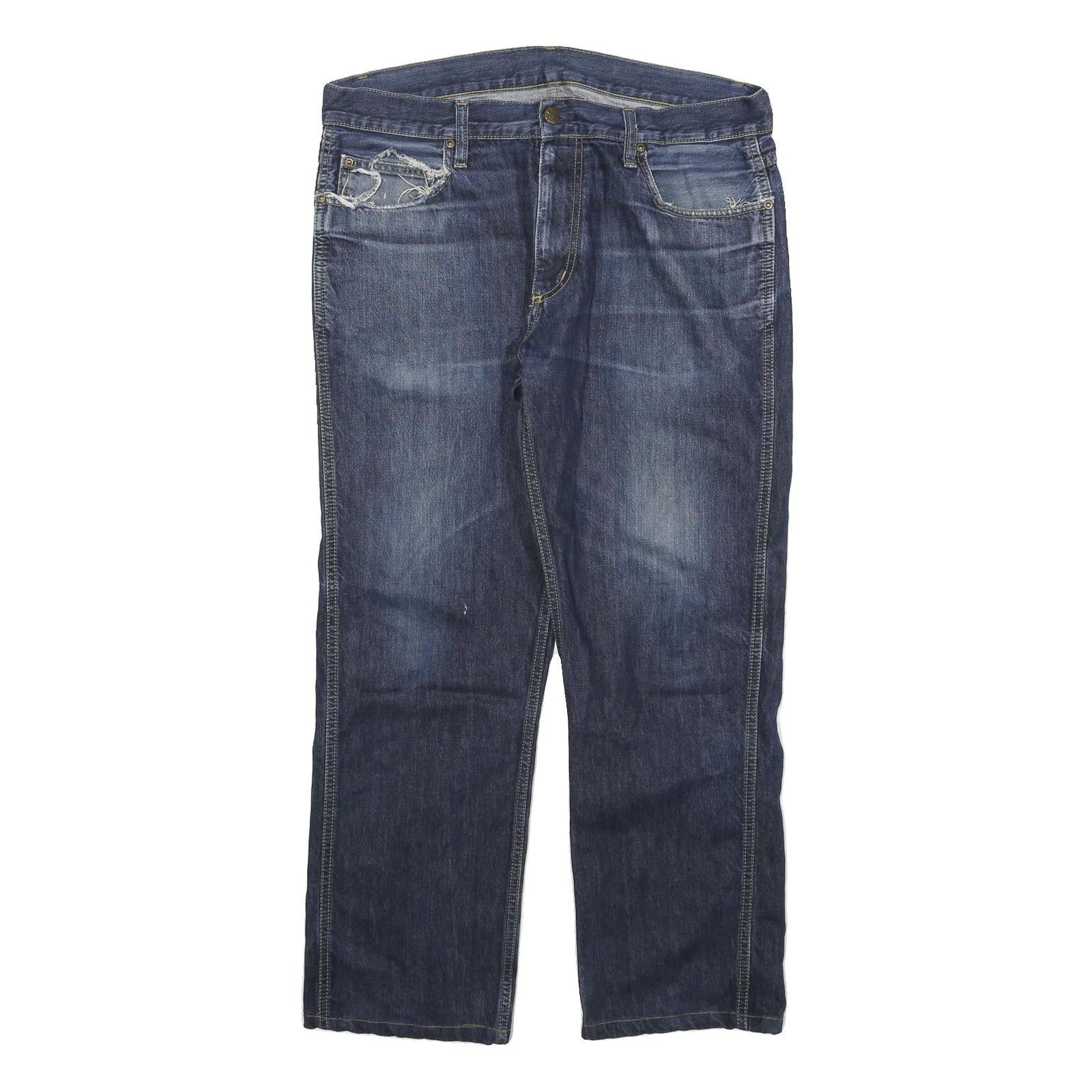 Buy CARHARTT Mens Relaxed Jeans Blue Denim W34 L26 Distressed Zip Cotton Blend Refurbished - $53.29 CARHARTT Mens Relaxed Jeans Blue Denim W34 L26 Distressed Zip Cotton Blend Refurbished - N/A refurbished available on Cerqular