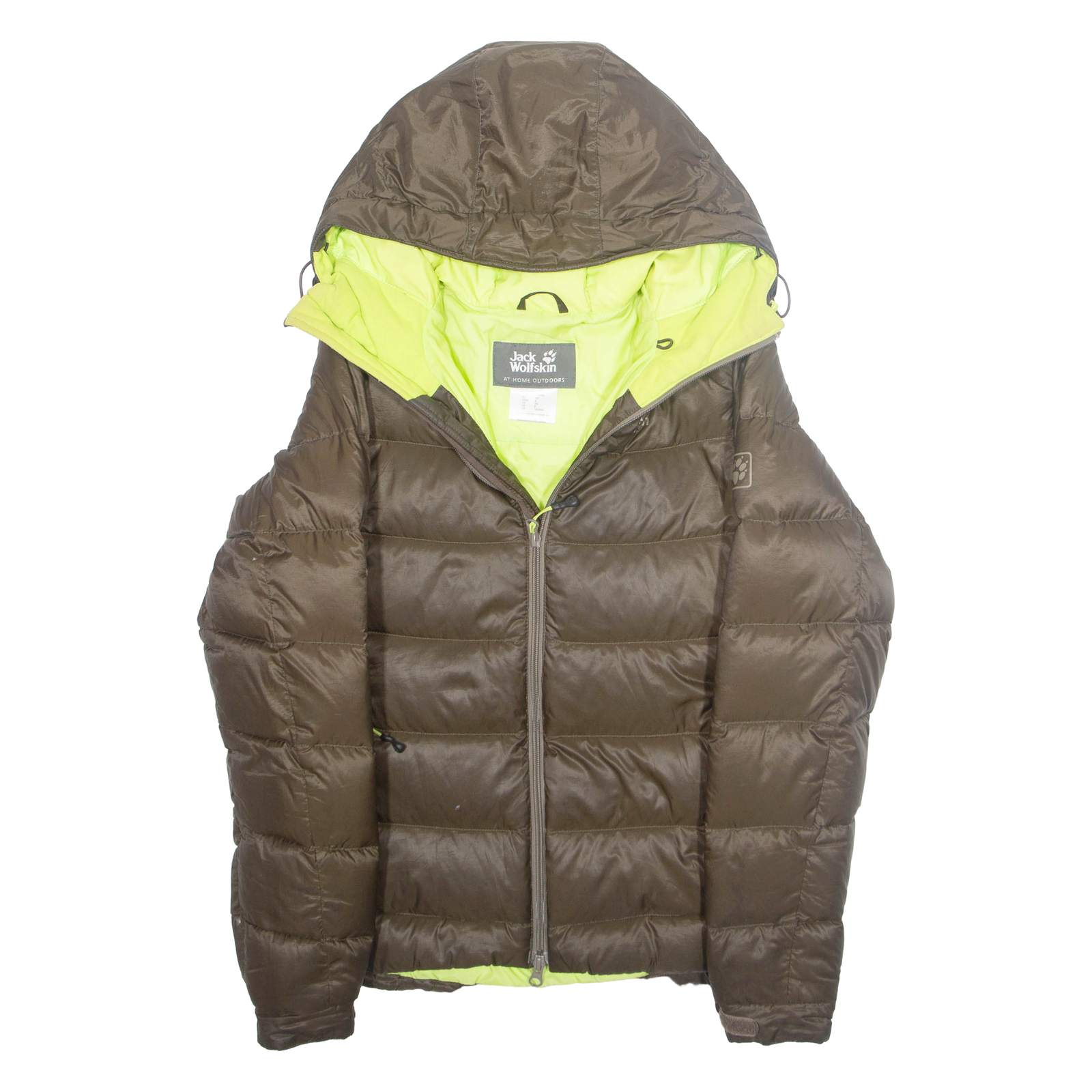 JACK WOLFSKIN Womens Puffer Coat Brown Hooded XS Refurbished - N/A refurbished available on Cerqular
