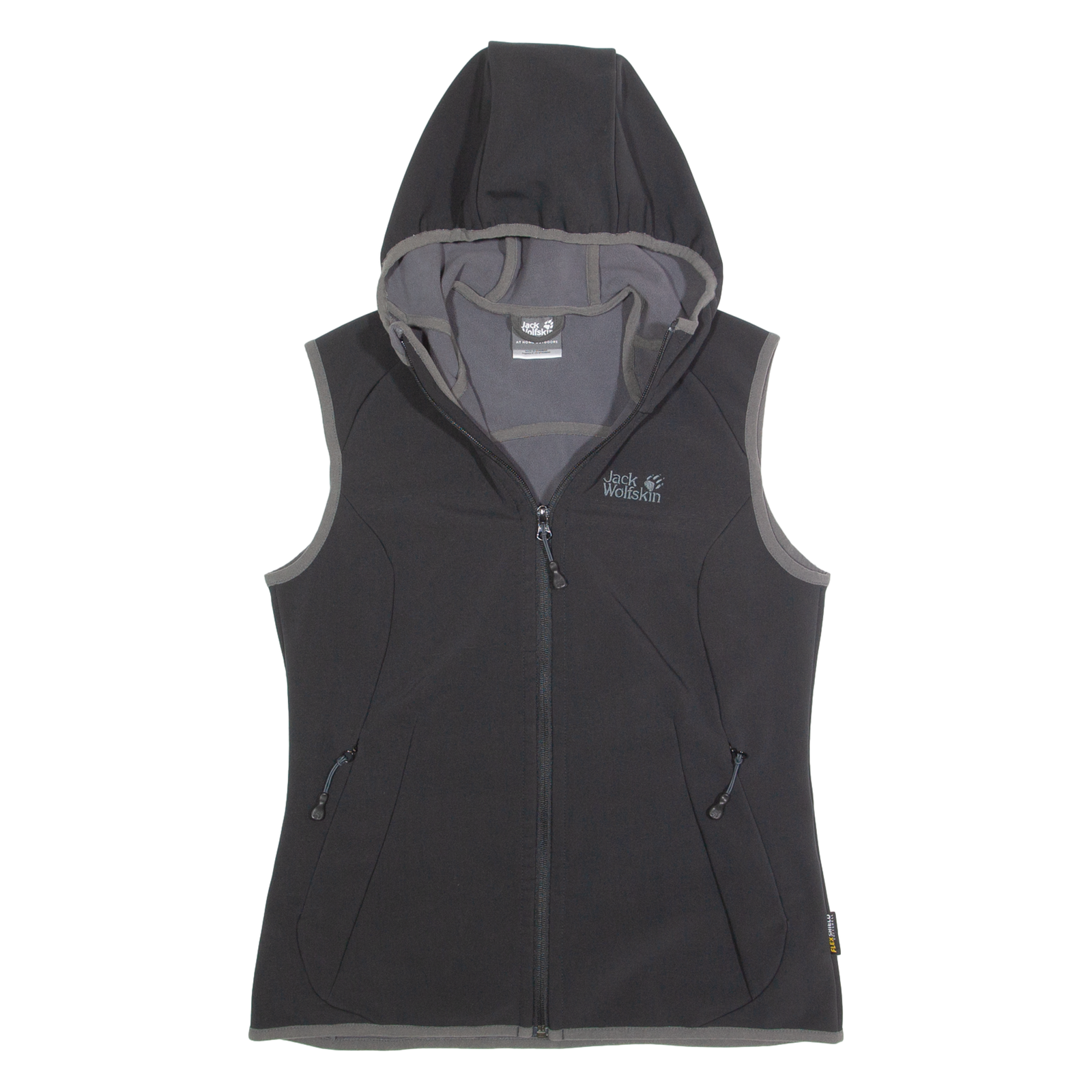 JACK WOLFSKIN Womens Gilet Black Hooded UK 10 Refurbished - N/A refurbished available on Cerqular